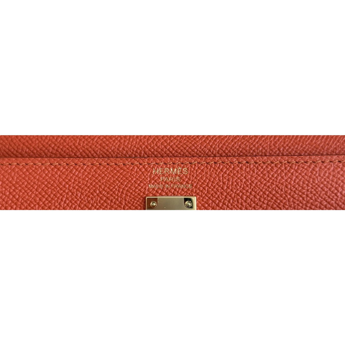 Hermes Kelly 25 Sellier Feu Orange Epsom Gold Hardware RARE