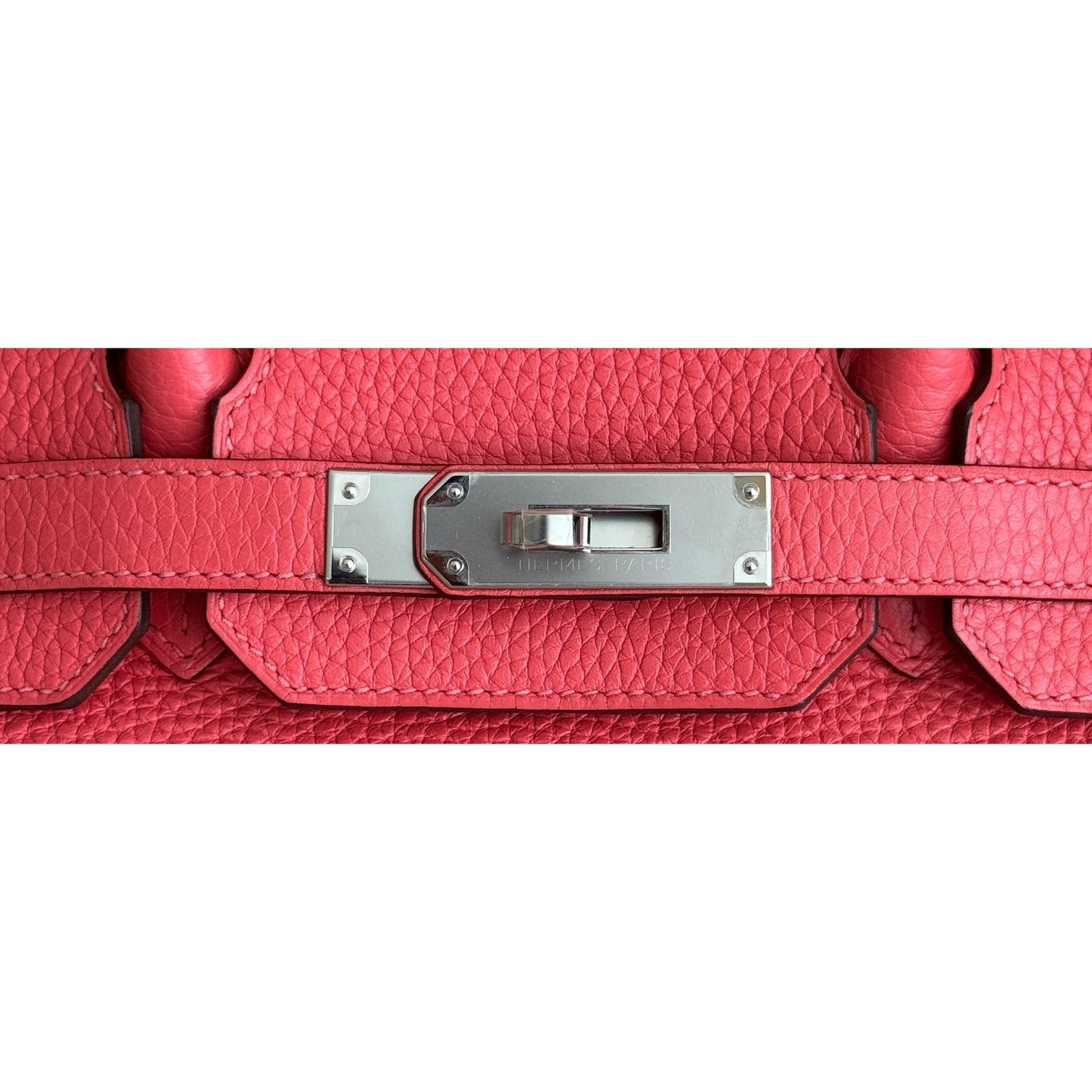 Hermes Birkin 30 Verso Rose Texas Pink Orange Togo Leather Palladium Hardware