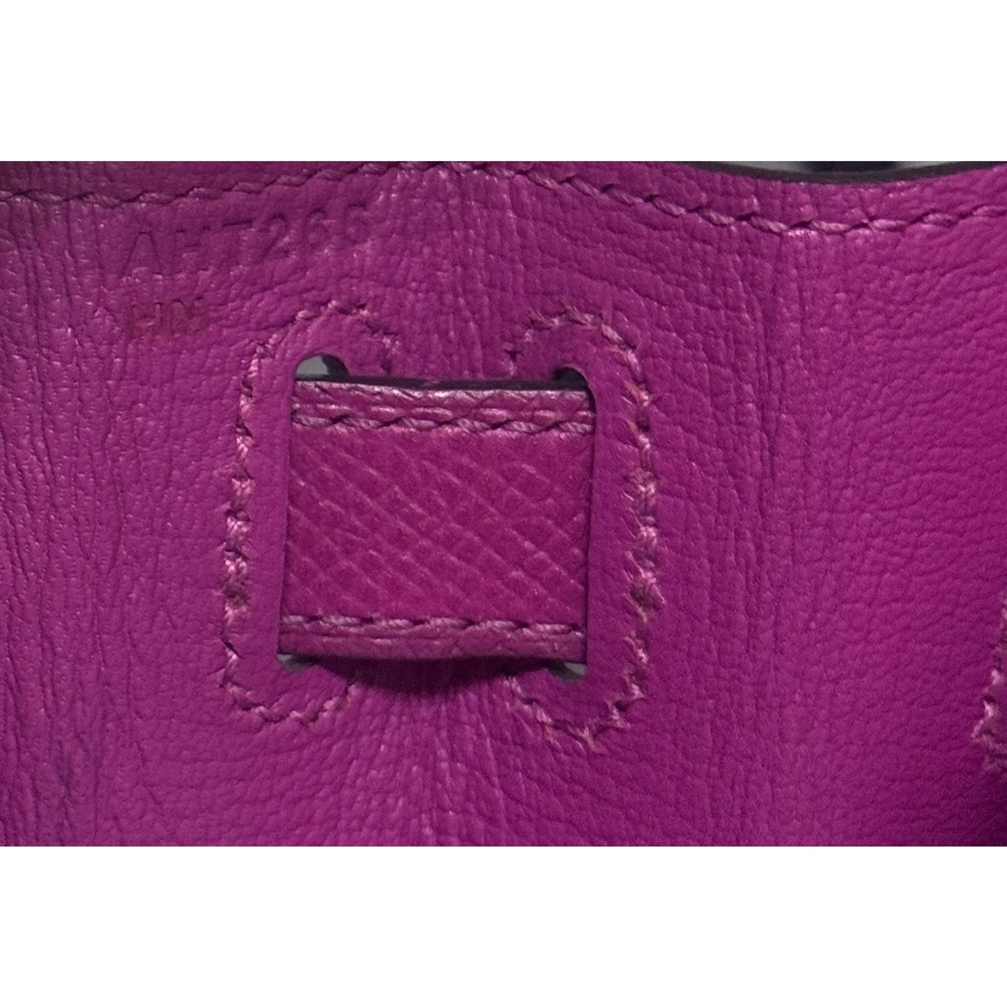 Hermes Kelly 28 Sellier Rose Pourpre Pink Purple Epsom Leather Palladium