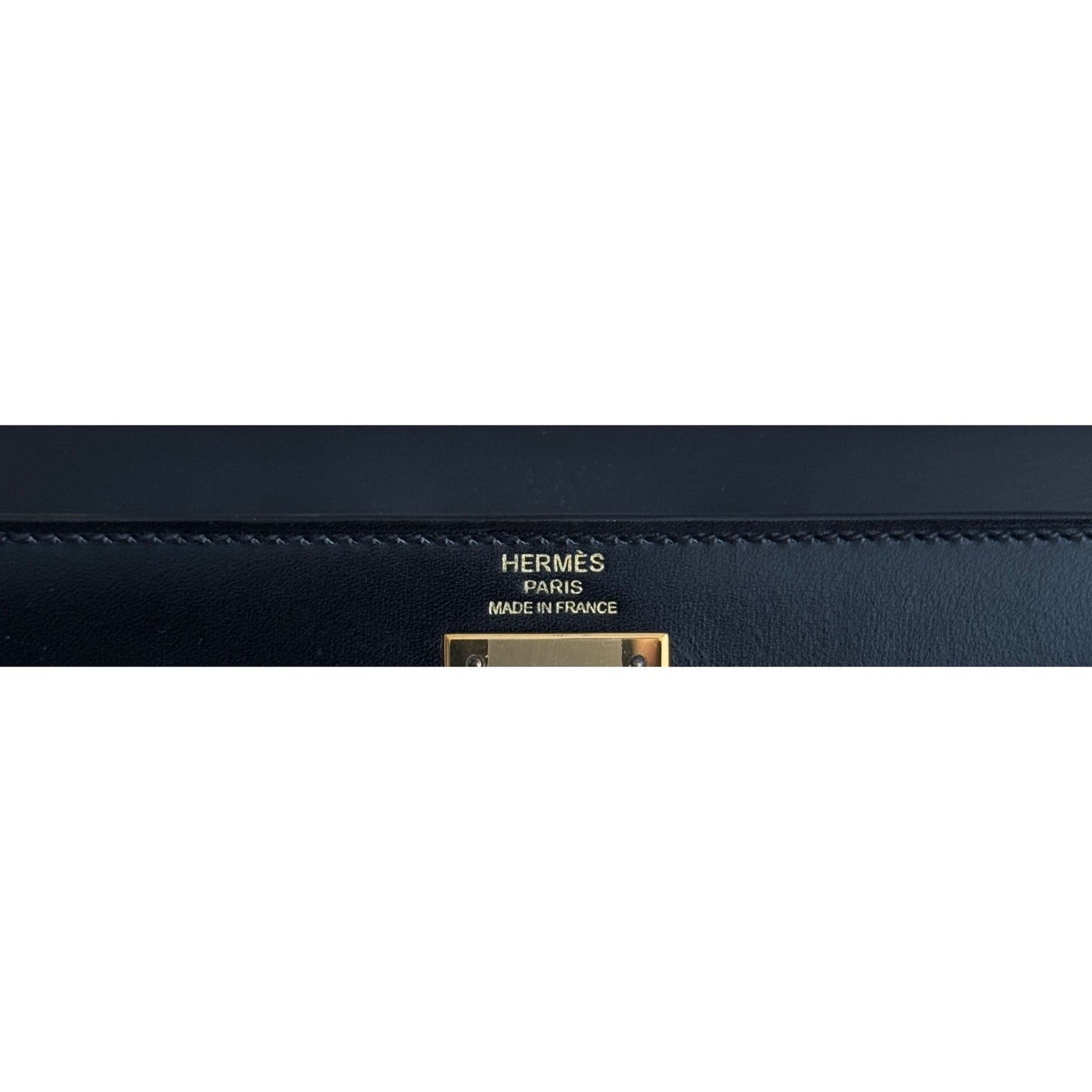 Hermes Kelly 28 Sellier Black Noir Box Leather Gold Hardware RARE