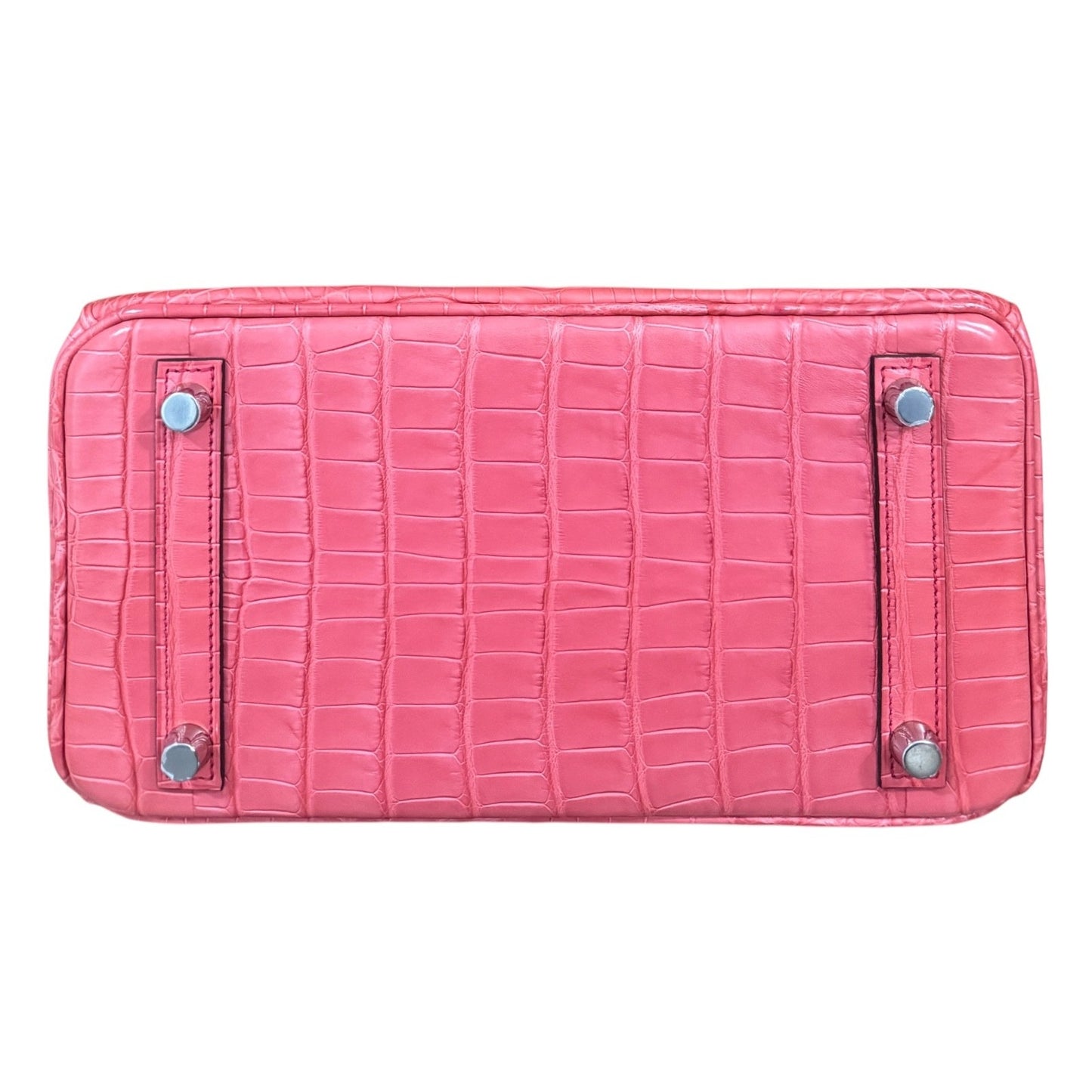 Hermes Birkin 25 Matte Alligator Bougainvillea Pink Palladium Hardware Rare