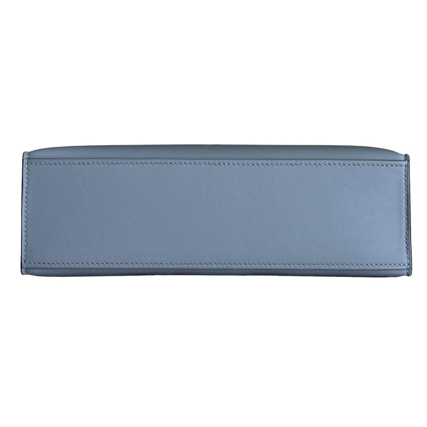 Hermes Kelly Mini Pochette Gris Pantin Gray Leather Palladium Hardware RARE