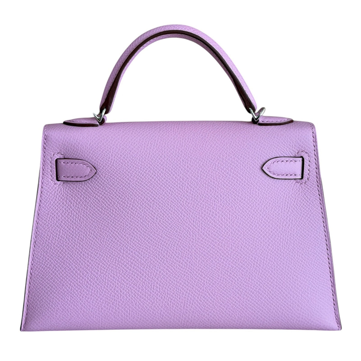 Hermes Kelly Mini 20 Mauve Sylvester Pink Epsom Leather Palladium Hardware