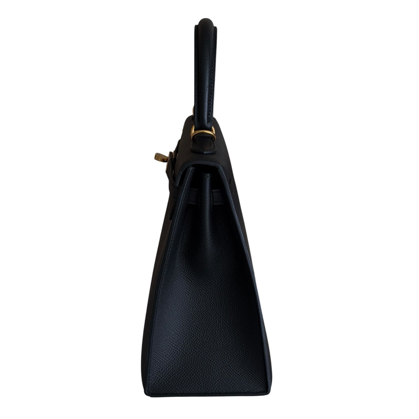 Hermes Kelly 25 Sellier Black Noir Epsom Leather Gold Hardware RARE