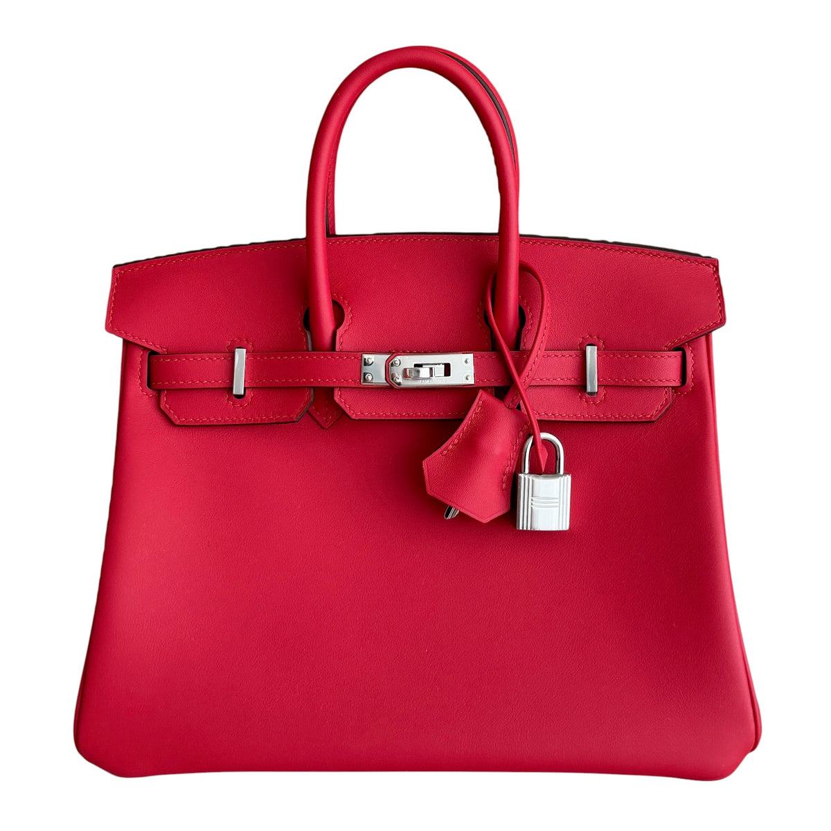 Hermes Birkin 25 Rouge de Coeur Red Leather Palladium Hardware New 2026