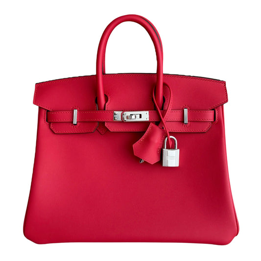 Hermes Birkin 25 Rouge de Coeur Red Leather Palladium Hardware New 2026