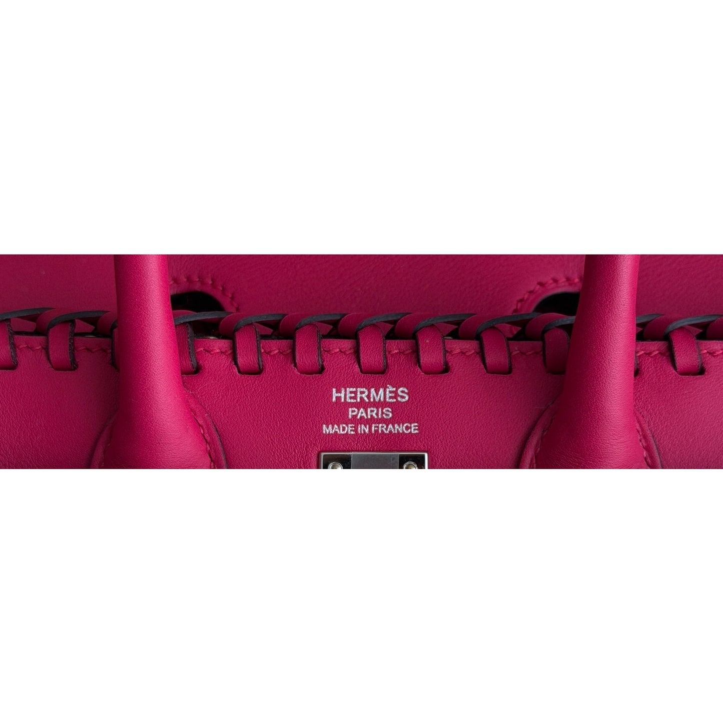 Hermes Birkin 25 Picnic Framboise Pink Leather Palladium Hardware RARE