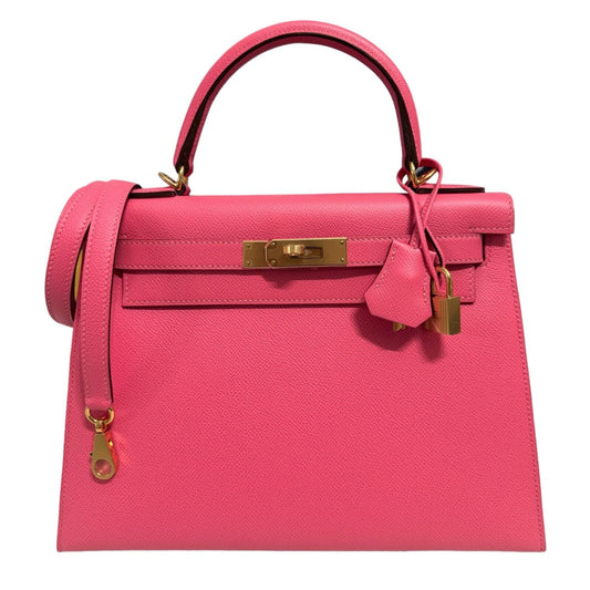 Hermes Kelly 28 Sellier Rose Azalee Azalea Pink Epsom Gold Hardware