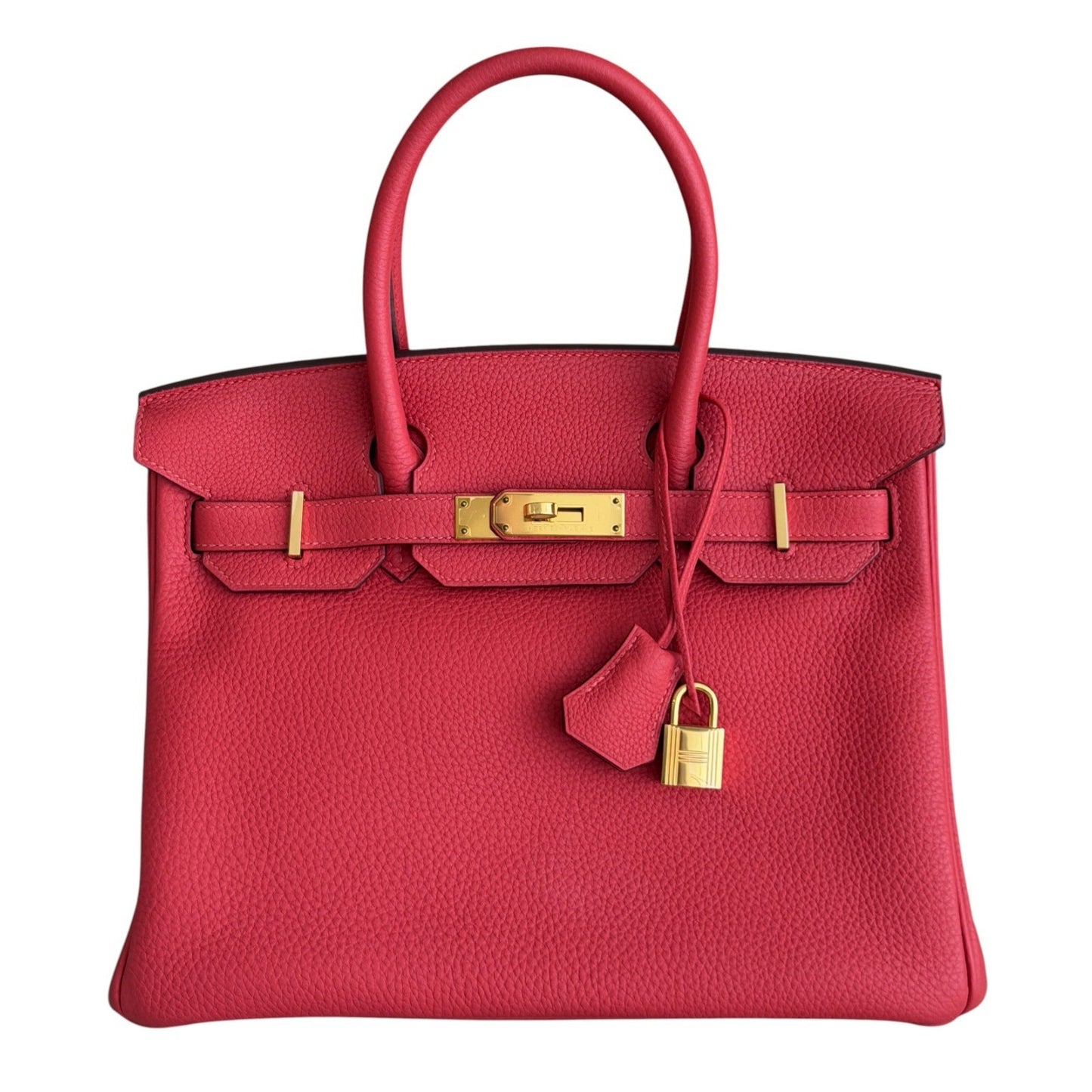 Hermes Birkin 30 Rouge Pivoine Red Togo Leather Gold Hardware