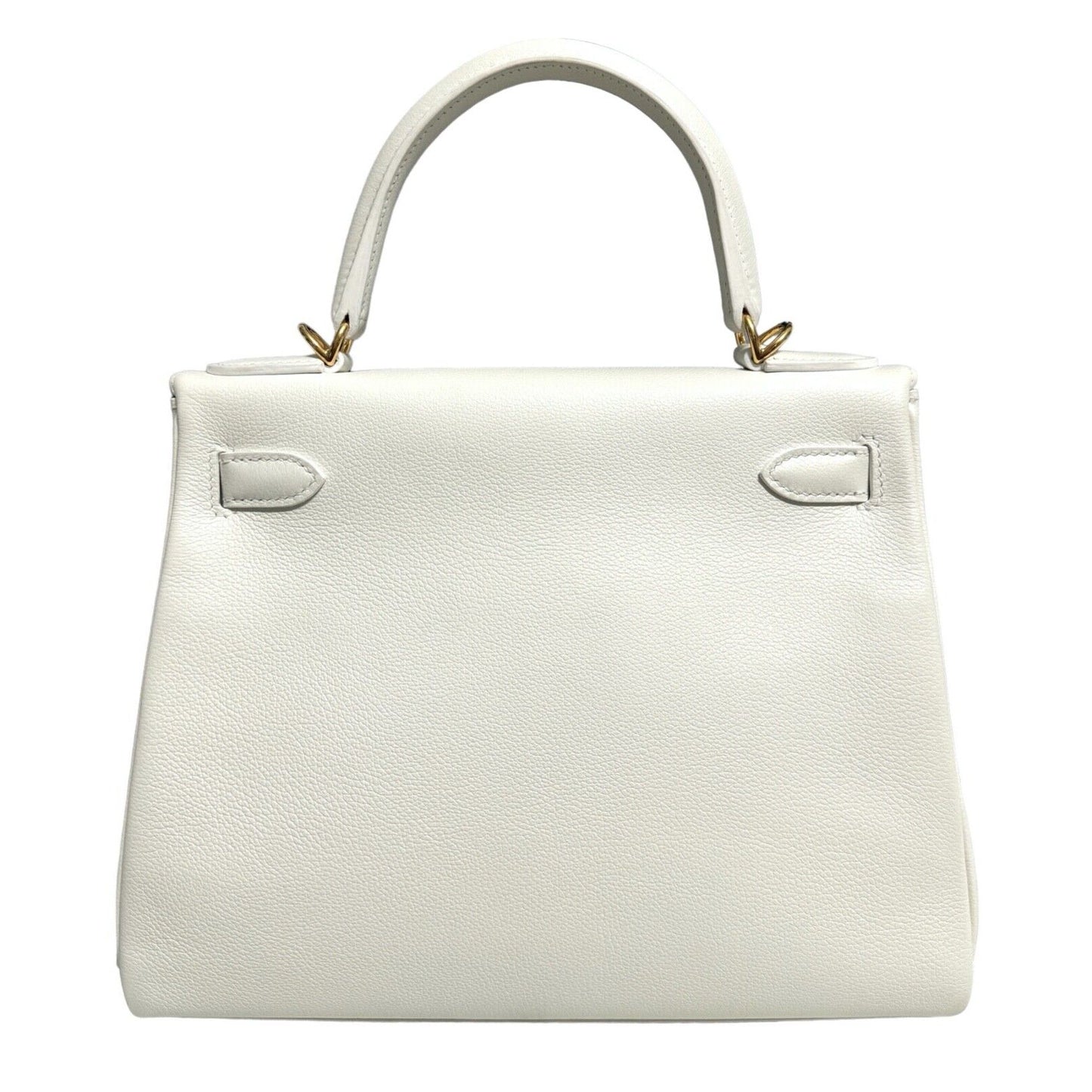 Hermes Kelly 28 White Blanc Leather Gold Hardware 2021