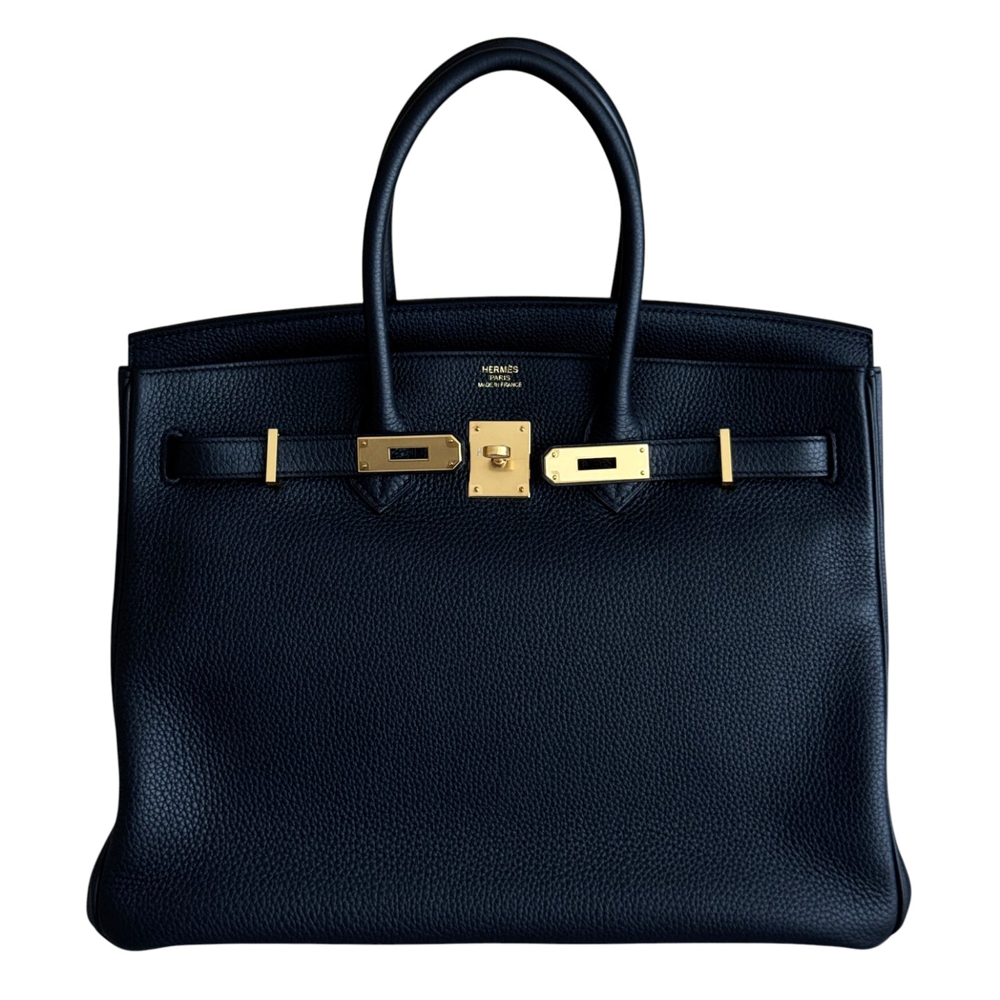 Hermes Birkin 35 Black Noir Togo Leather Gold Hardware RARE