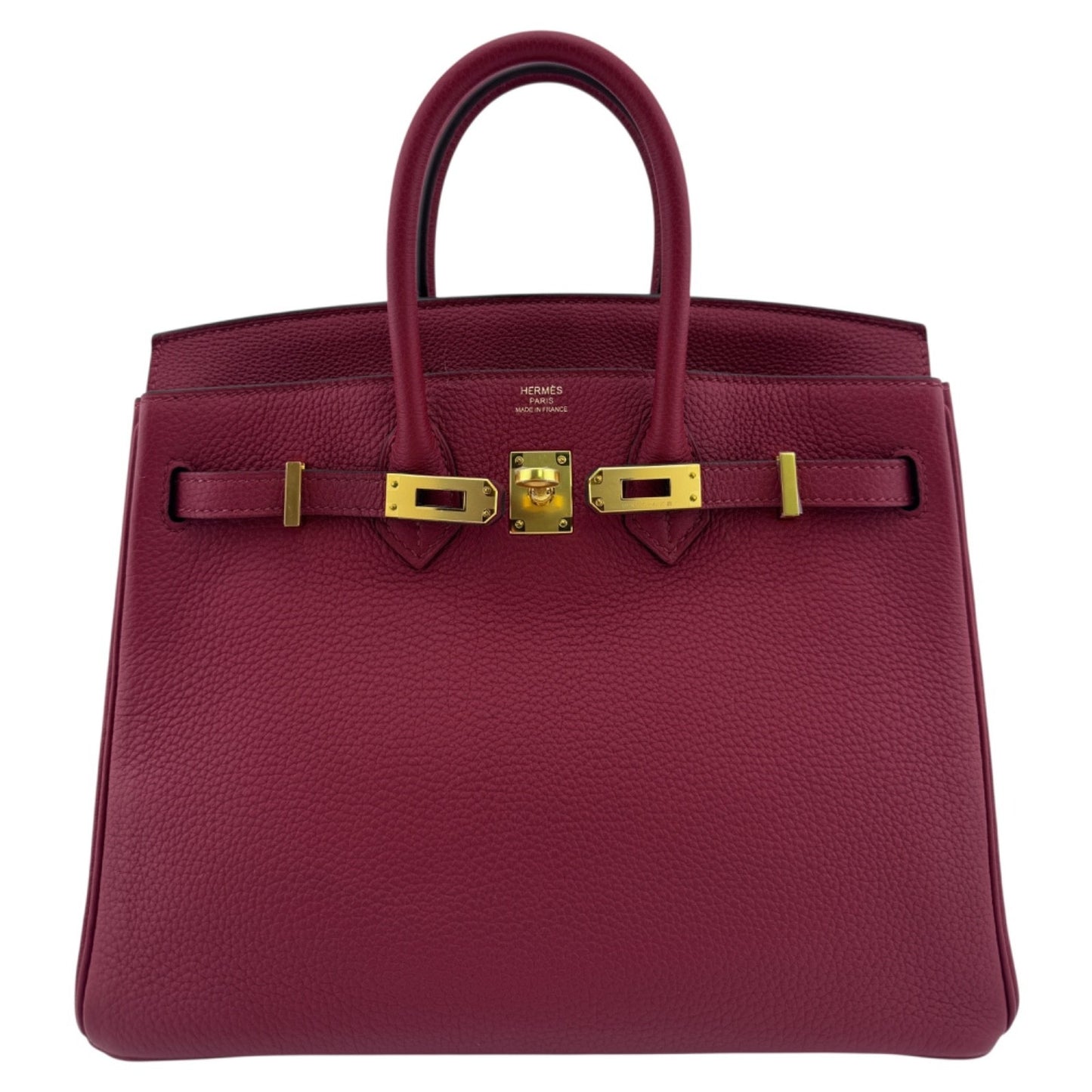 Hermes Birkin 25 Rouge Grenat Red Togo Leather Gold Hardware