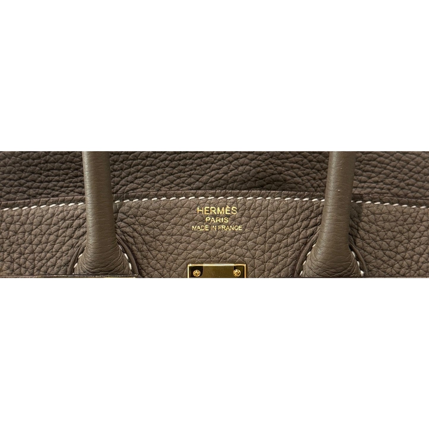 Hermes Birkin 25 Etoupe Gray Togo Leather Gold Hardware Handbag