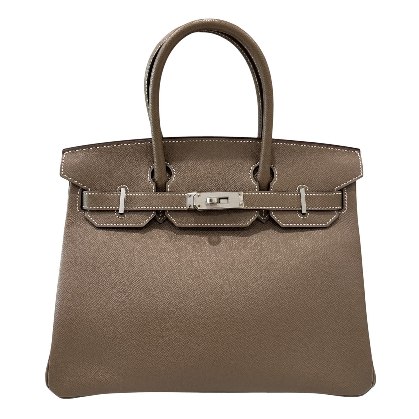 Hermes Birkin 30 Etoupe Gray Epsom Leather Palladium Hardware