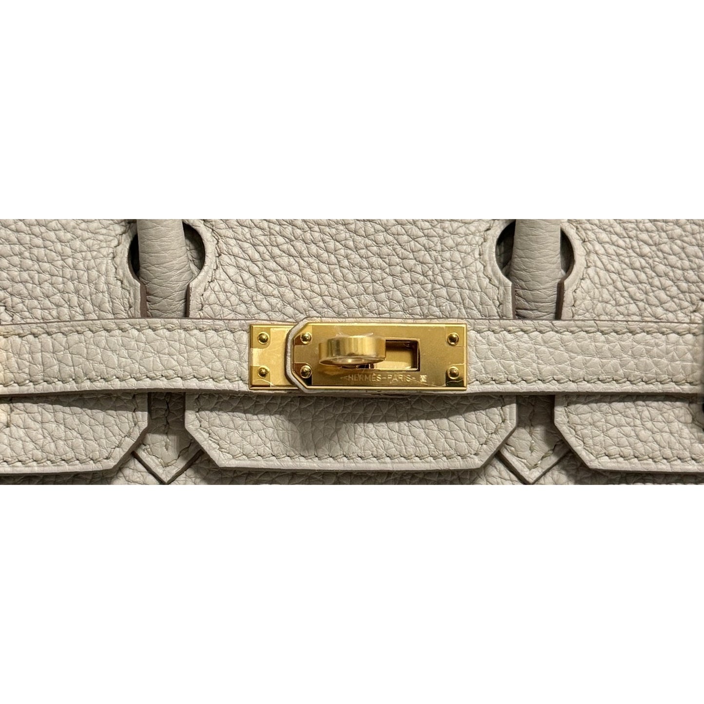 Hermes Birkin 25 Beton Beige Cream Togo Leather Gold Hardware 2024