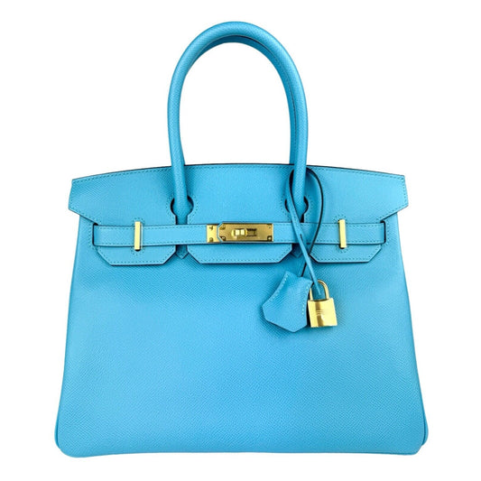 Hermes Birkin 30 Bleu du Nord Blue Epsom Leather Gold Hardware