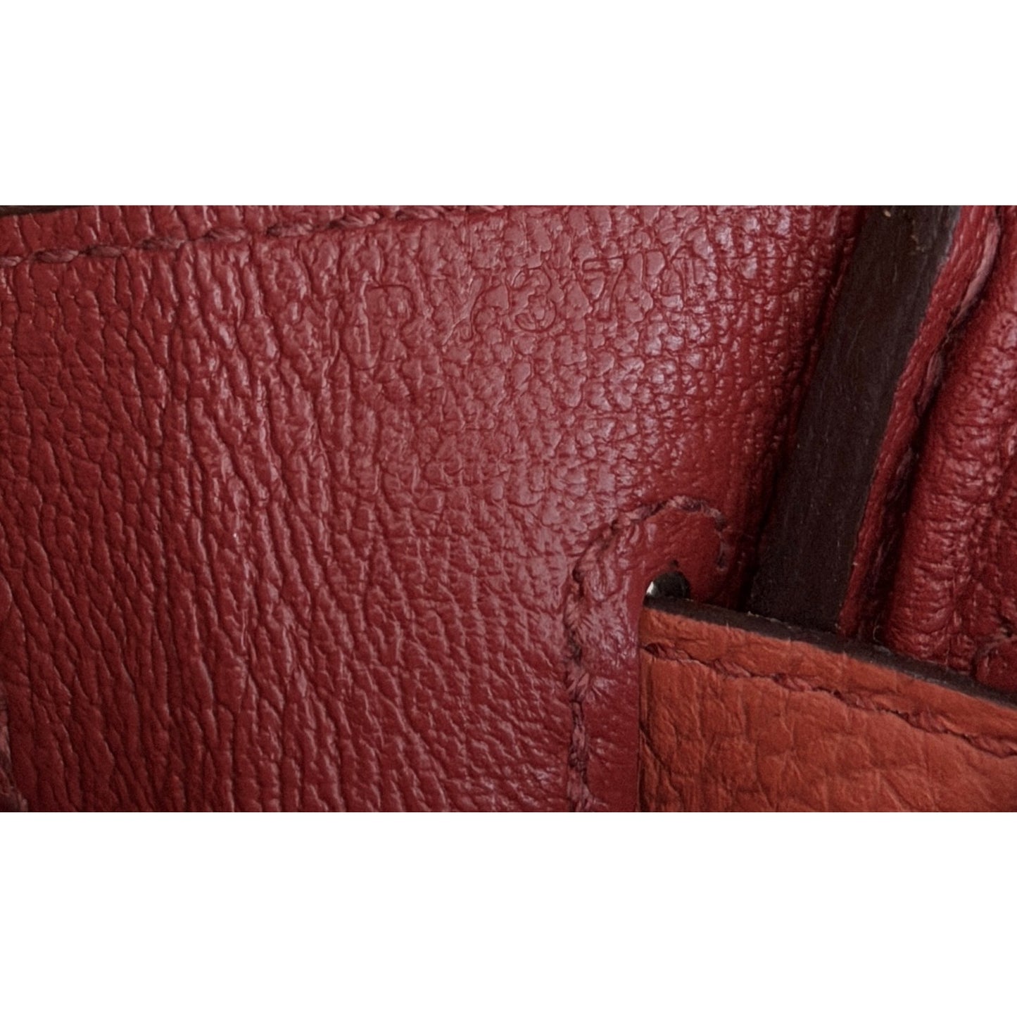 Hermes Birkin 25 Verso Feu Orange Cuivre Togo Leather Palladium Hardware RARE
