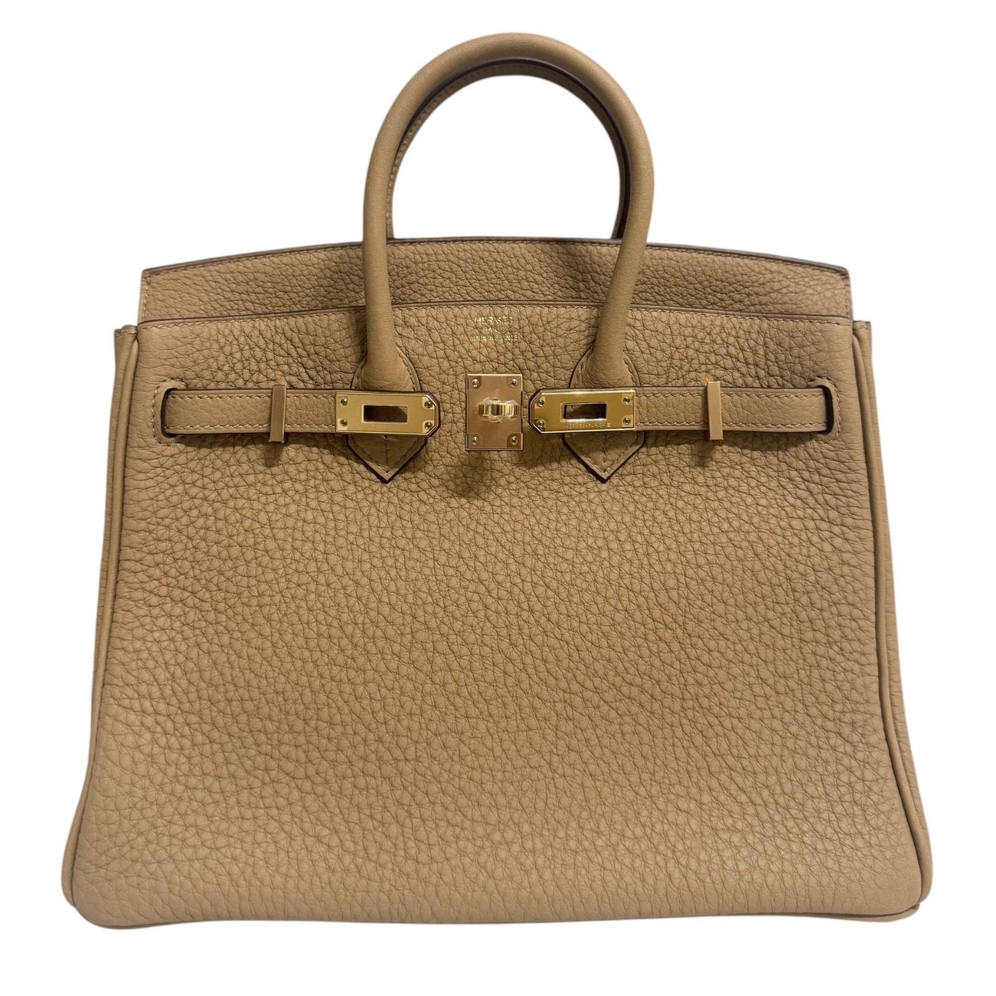 Hermes Birkin 25 Biscuit Tan Beige Togo Leather Gold Hardware NEW