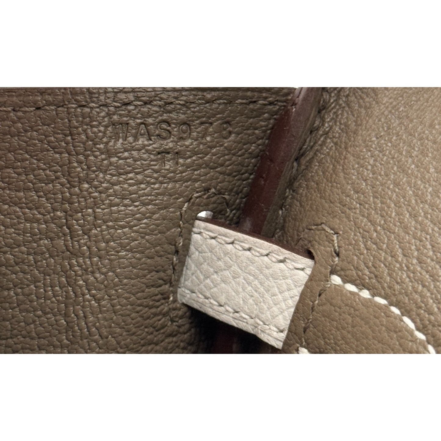 Hermes Birkin 25 Tri Color Etoupe Gris Pale Ebene Epsom Leather Palladium 2024