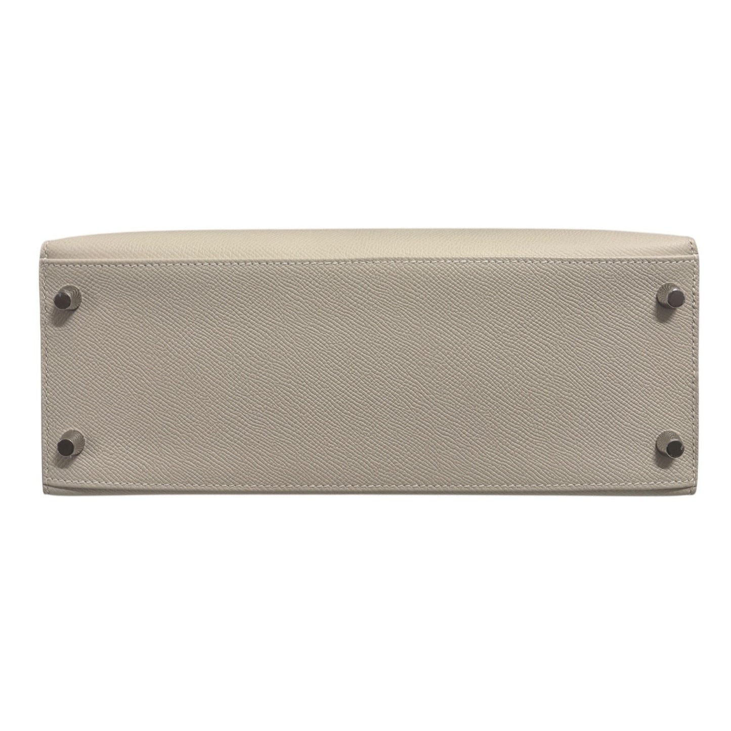 Hermes Kelly 28 Sellier Craie White Epsom Leather Palladium Hardware RARE