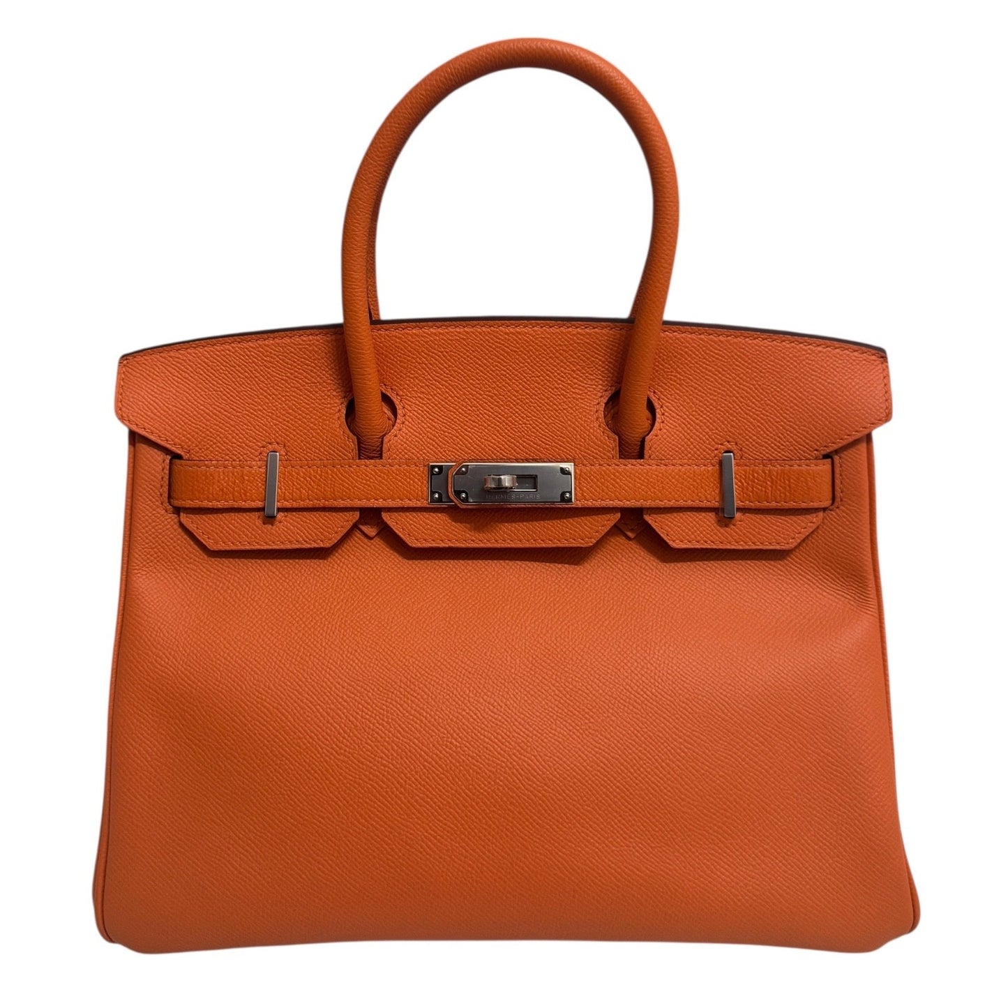 Hermes Birkin 30 OrangeEpsom Leather Palladium Hardware