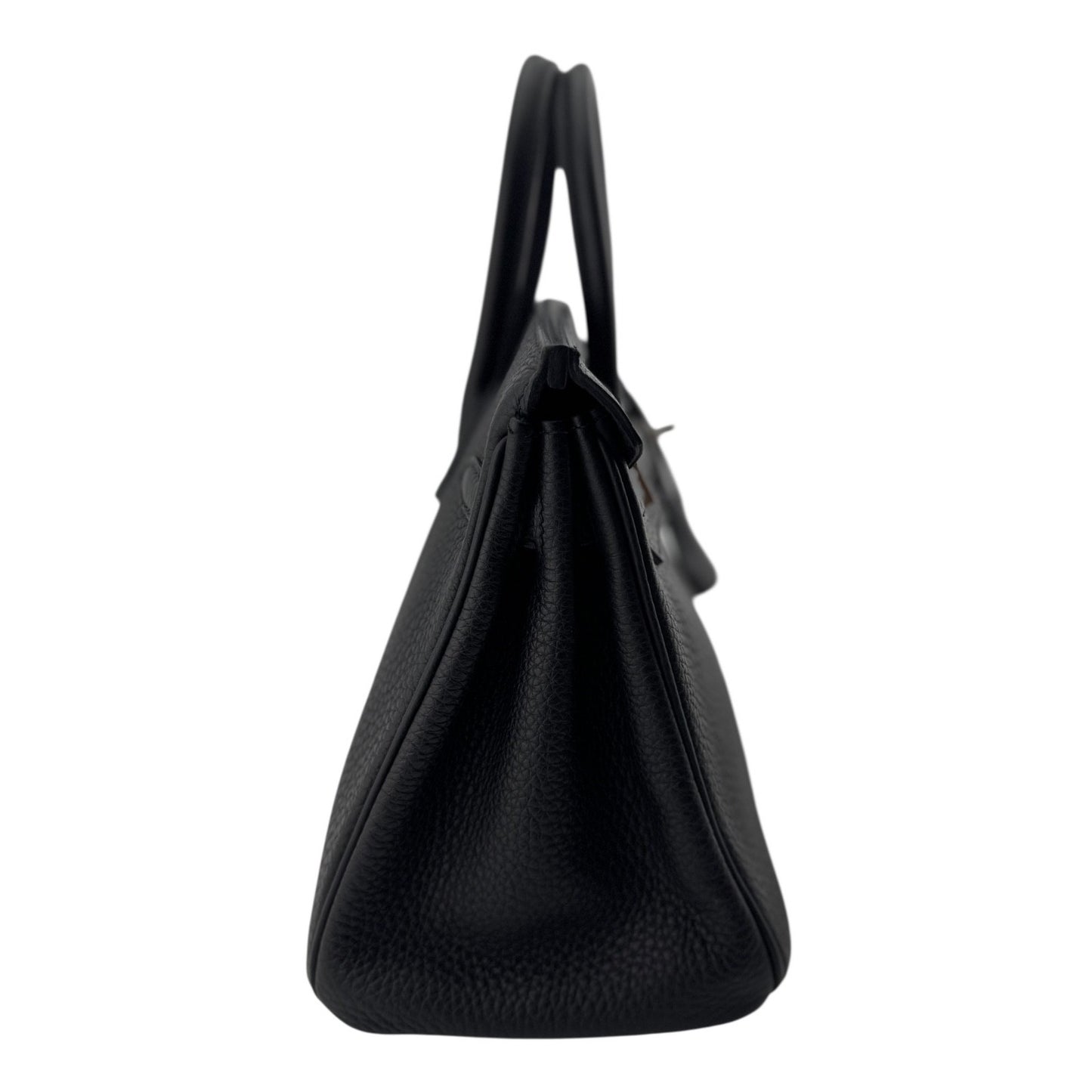 Hermes Birkin 25 Black Noir Togo Leather Palladium Hardware Handbag