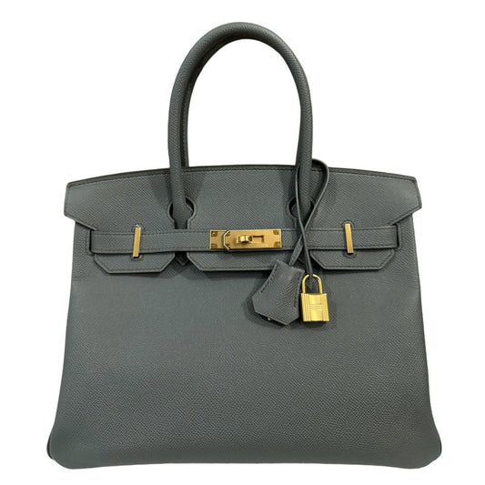 Hermes Birkin 30 Vert Amande Epsom Leather Gold Hardware Green Gray