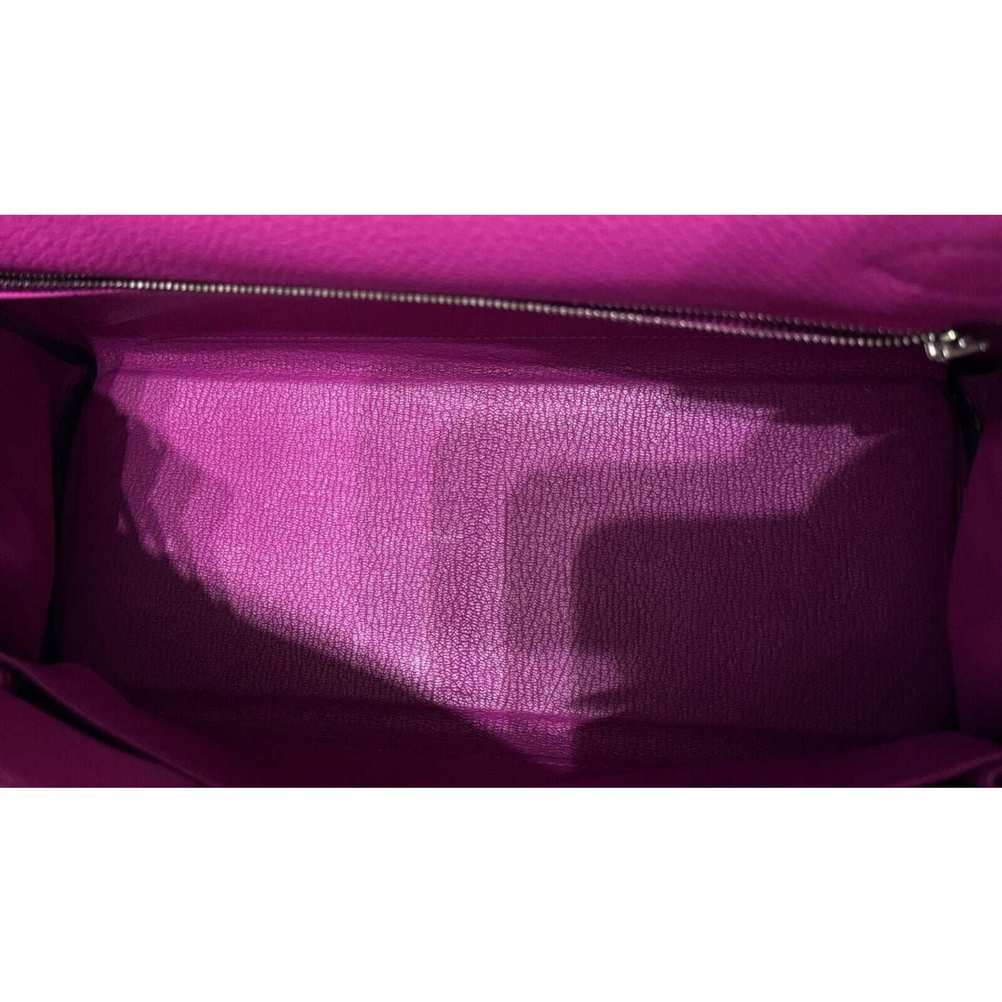 Hermes Kelly 28 Rose Pourpre Pink Purple Togo Leather Palladium Hardware