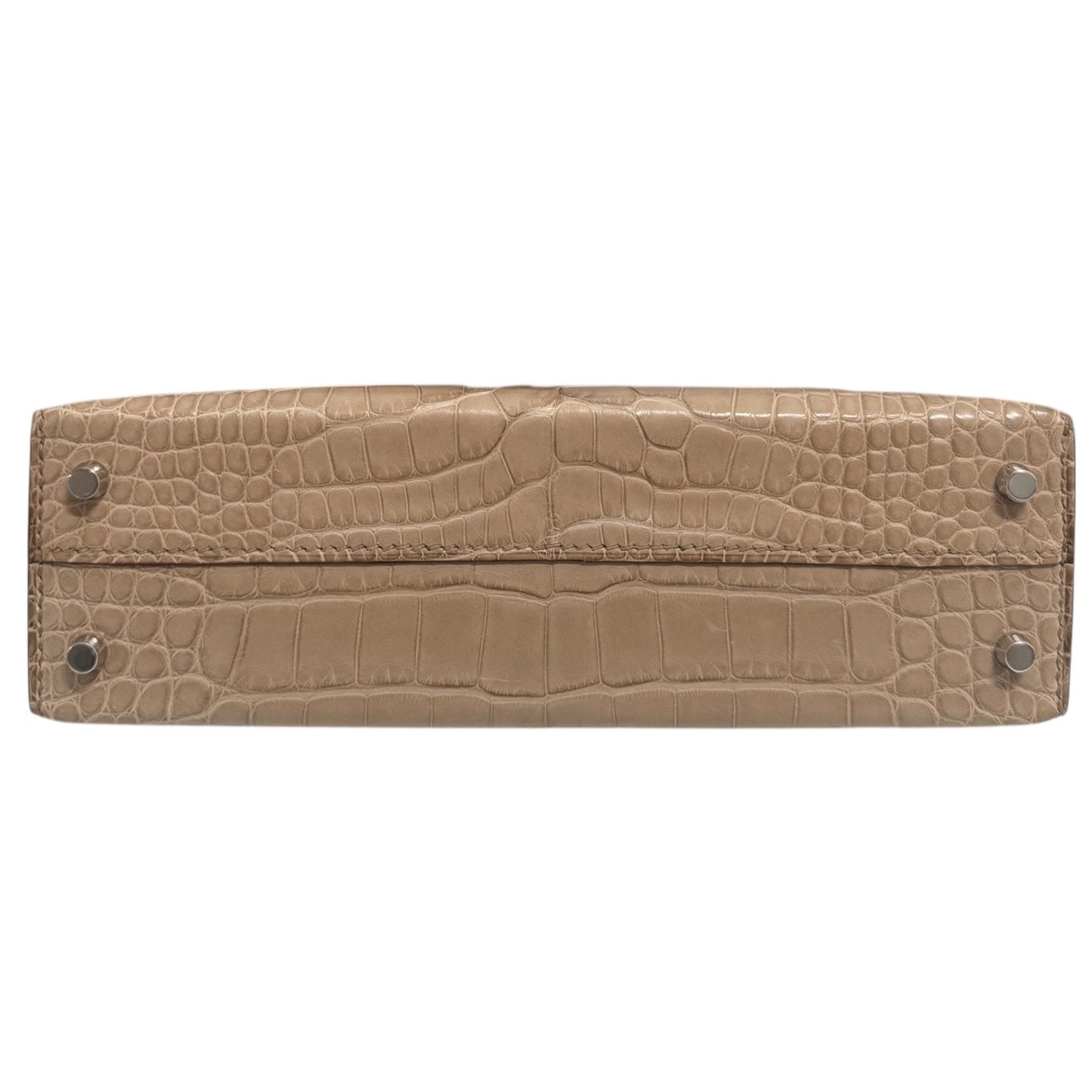 Hermes Kelly Mini 20 Matte Alligator Chai Tan Beige Palladium Hardware 2025