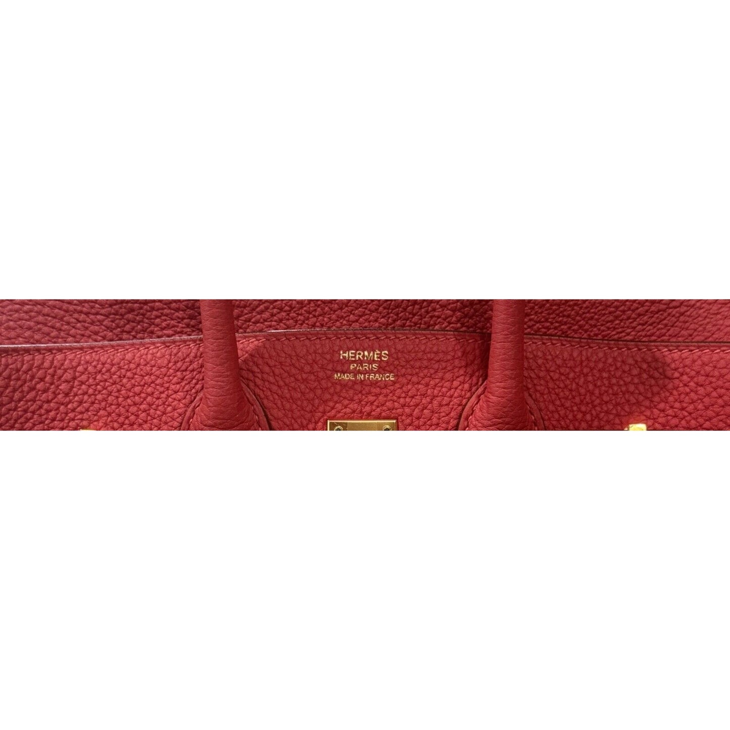 Hermes Birkin 25 Rouge Pivone Red Togo Leather Handbag Bag Gold Hardware