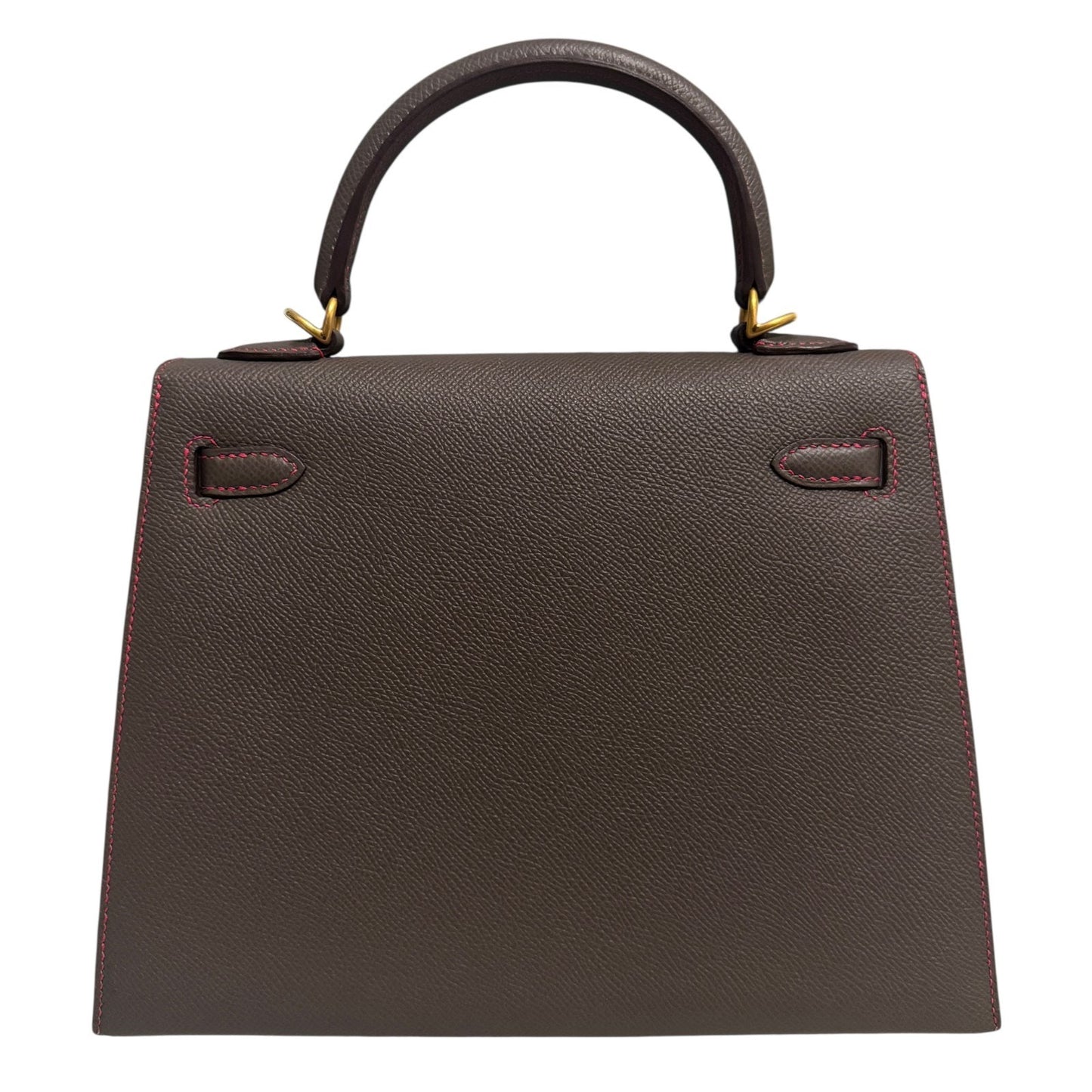Hermes Kelly 25 Sellier Special Orde Etain Gray Pink Epsom Brushed Gold Hardware