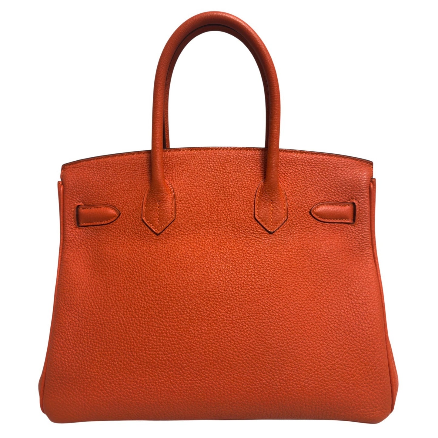 Hermes Birkin 30 Orange Feu Togo Leather Palladium Hardware