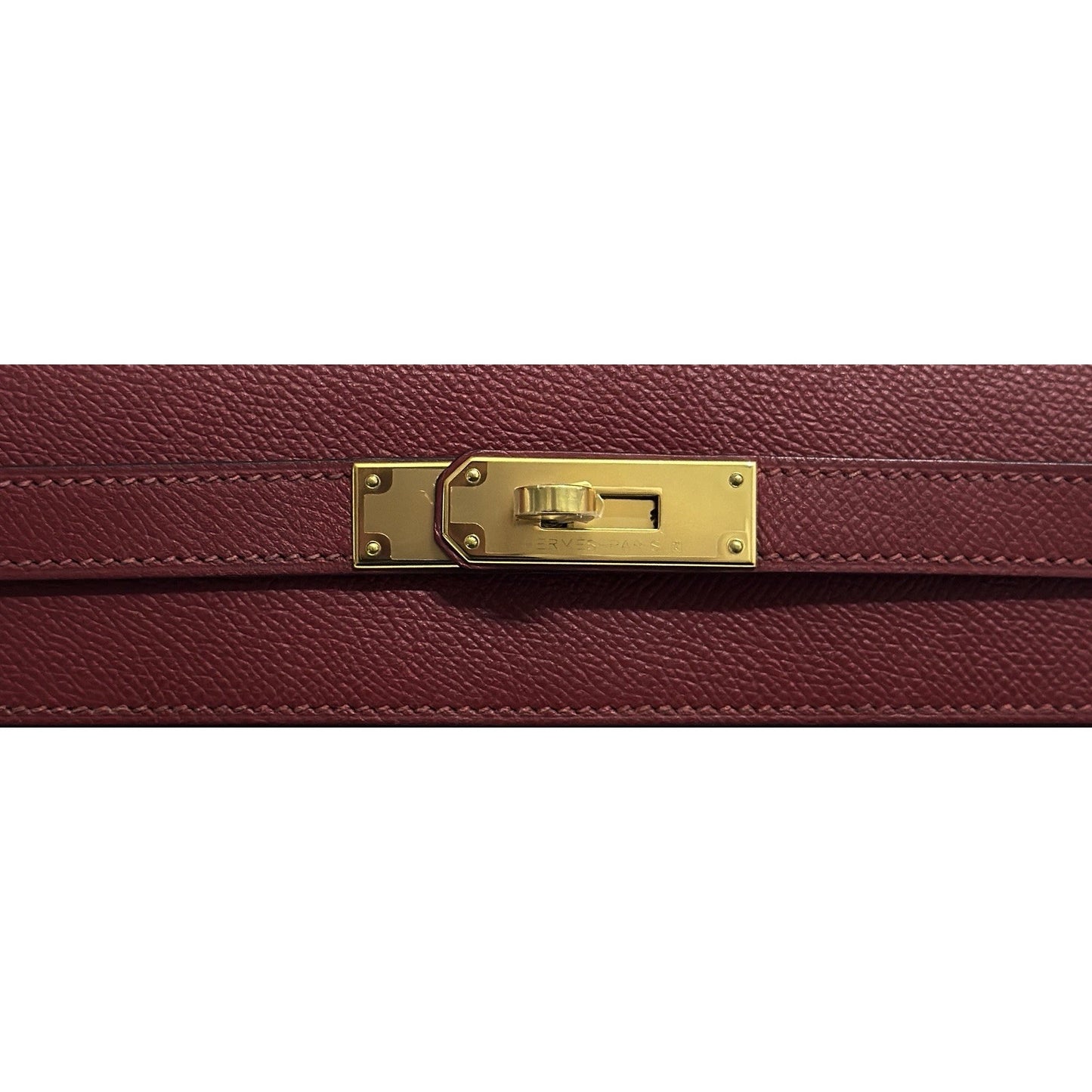 Hermes Kelly 32 Sellier Rouge Grenat Red Leather Gold Hardware