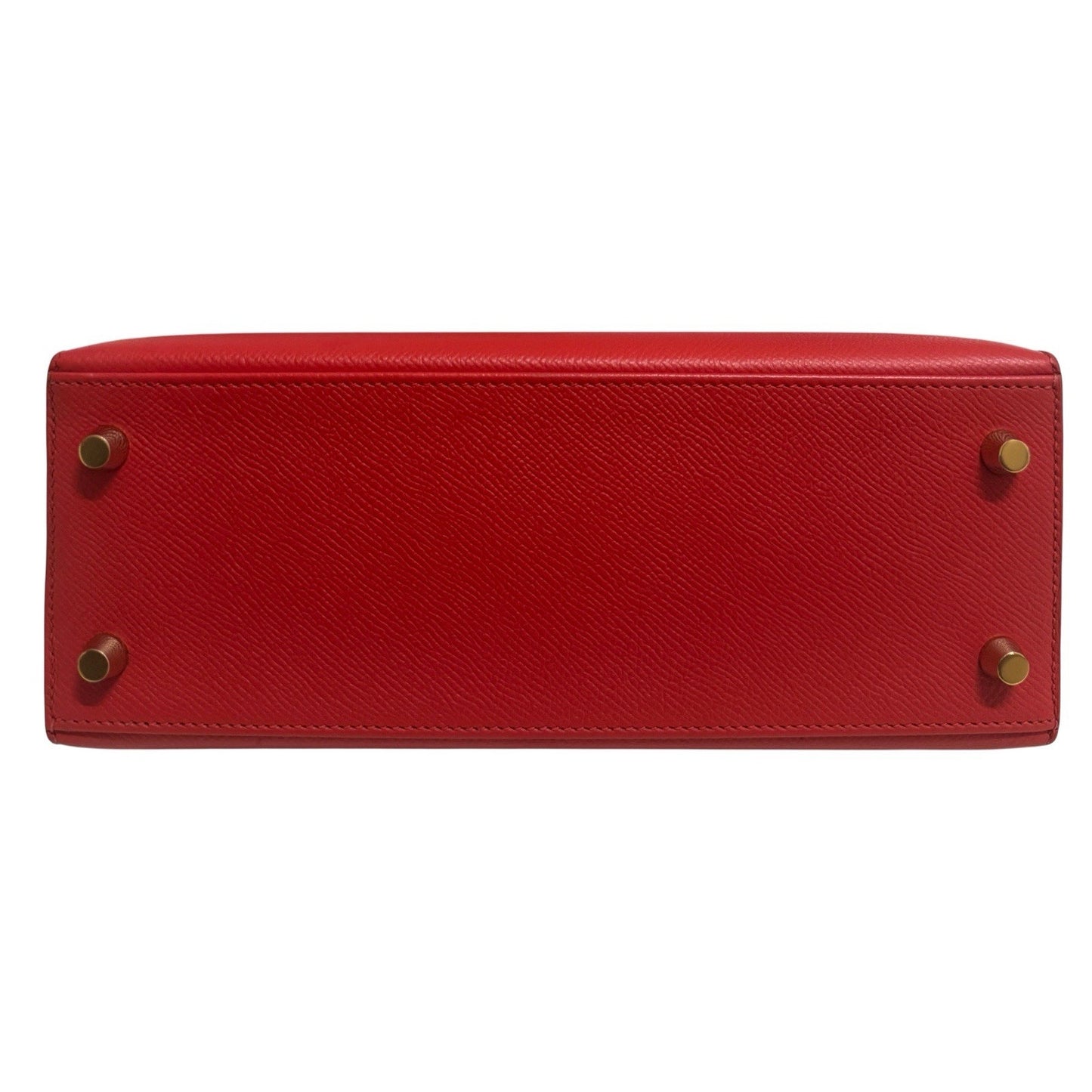 Hermes Kelly 25 Sellier Rouge Tomate Red Epsom Leather Gold Hardware RARE