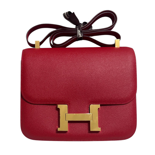 Hermes Constance 24 Rouge Casaque Red Epsom Leather Gold Hardware