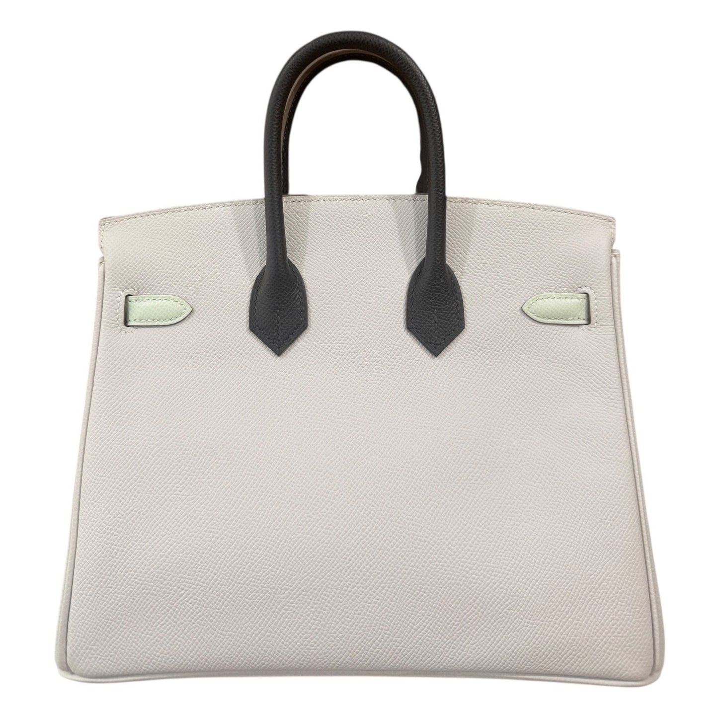 Hermes Birkin 25 Tri Color Gris Pale Vert Fizz Graphite Gray Epsom Palladium