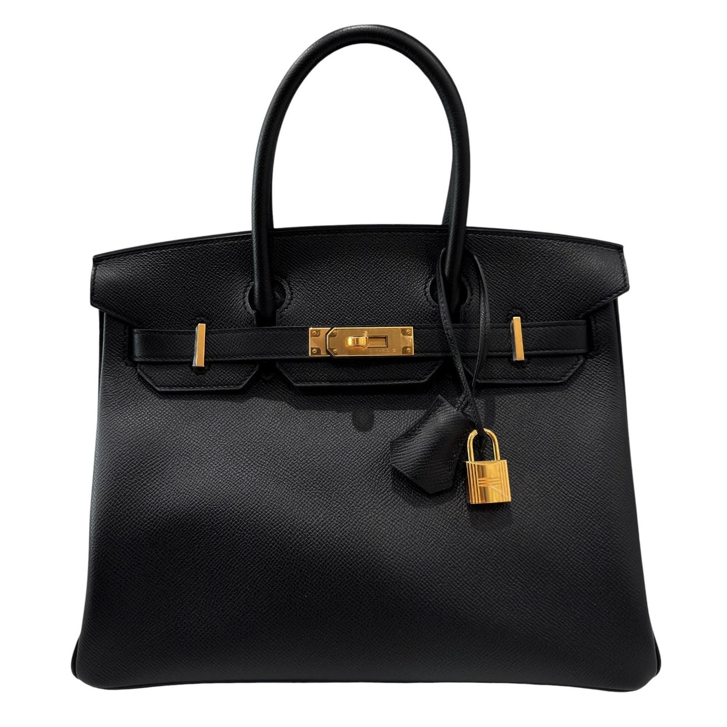 Hermes Birkin 30 Black Noir Epsom Leather Gold Hardware RARE