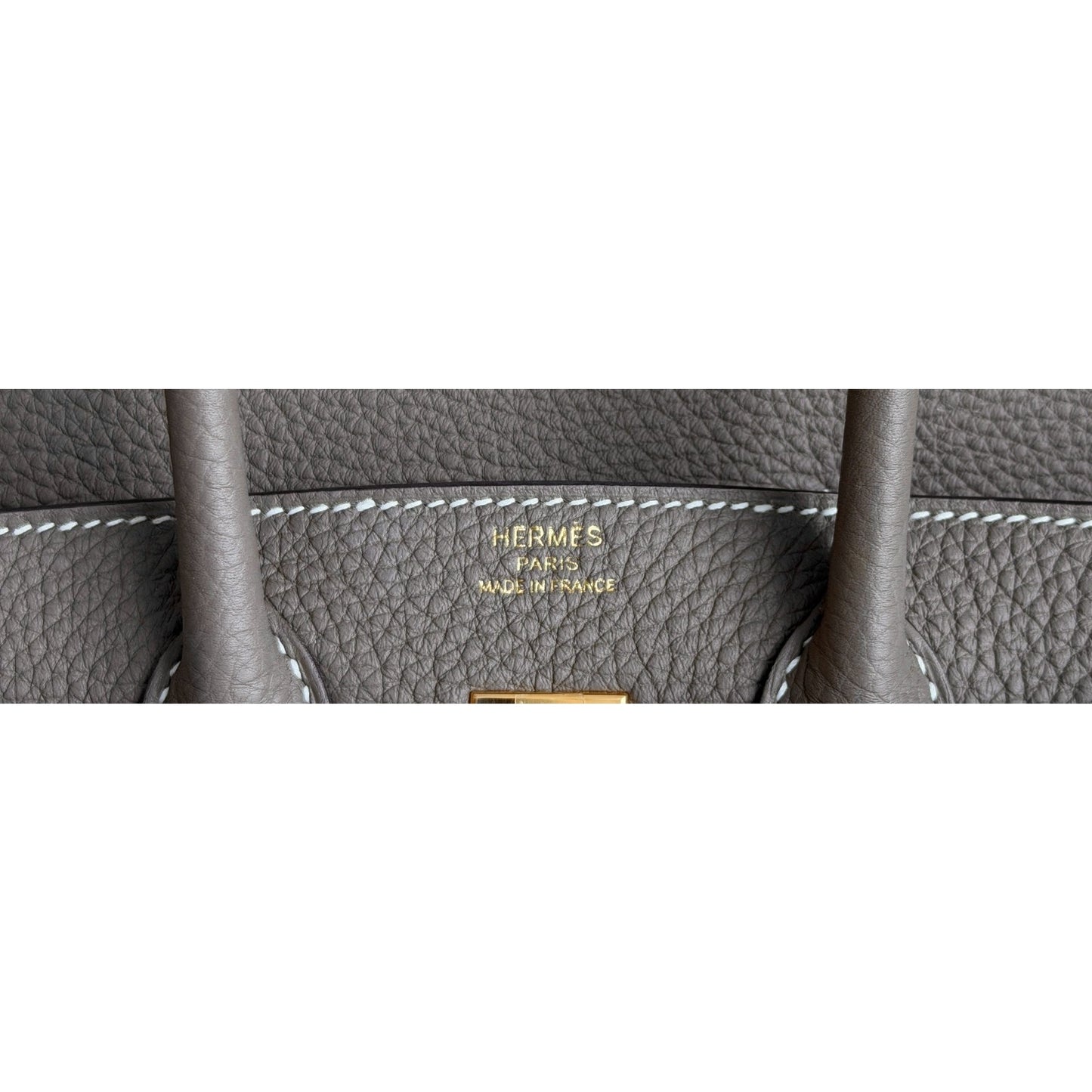 Hermes Birkin 25 Etoupe Gray Togo Leather Gold Hardware Handbag