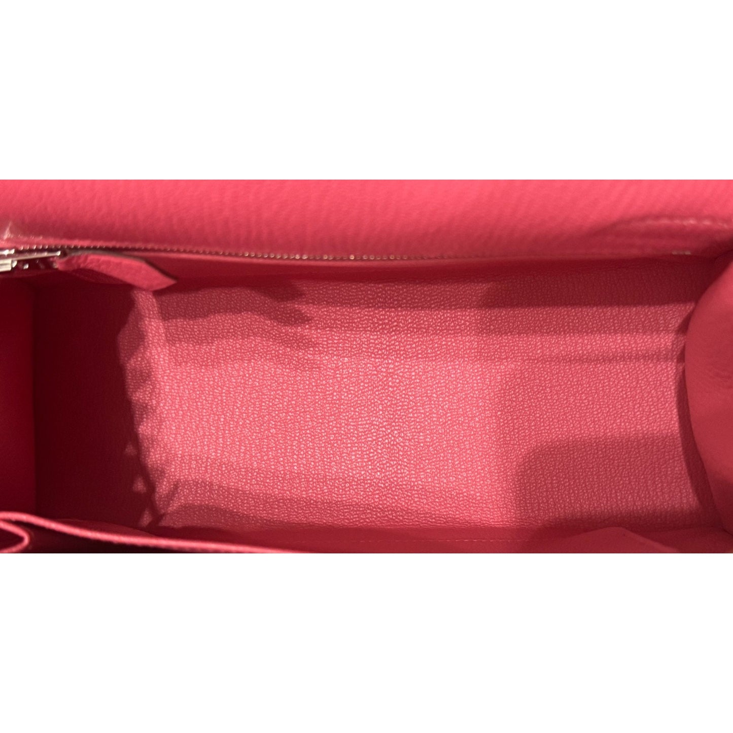 Hermes Kelly 25 Sellier Rose Azalee Azalea Pink Chevre Leather Palladium RARE