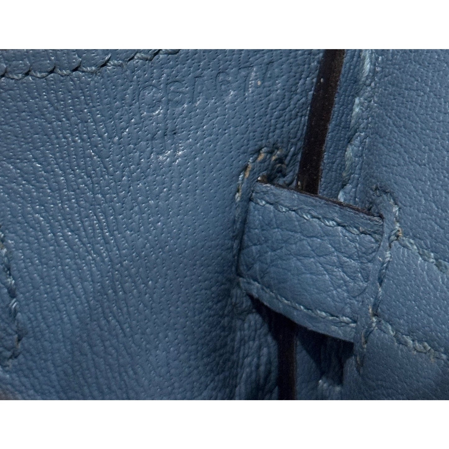 Hermes Birkin 25 Blue Azur Togo Leather Gold Hardware RARE