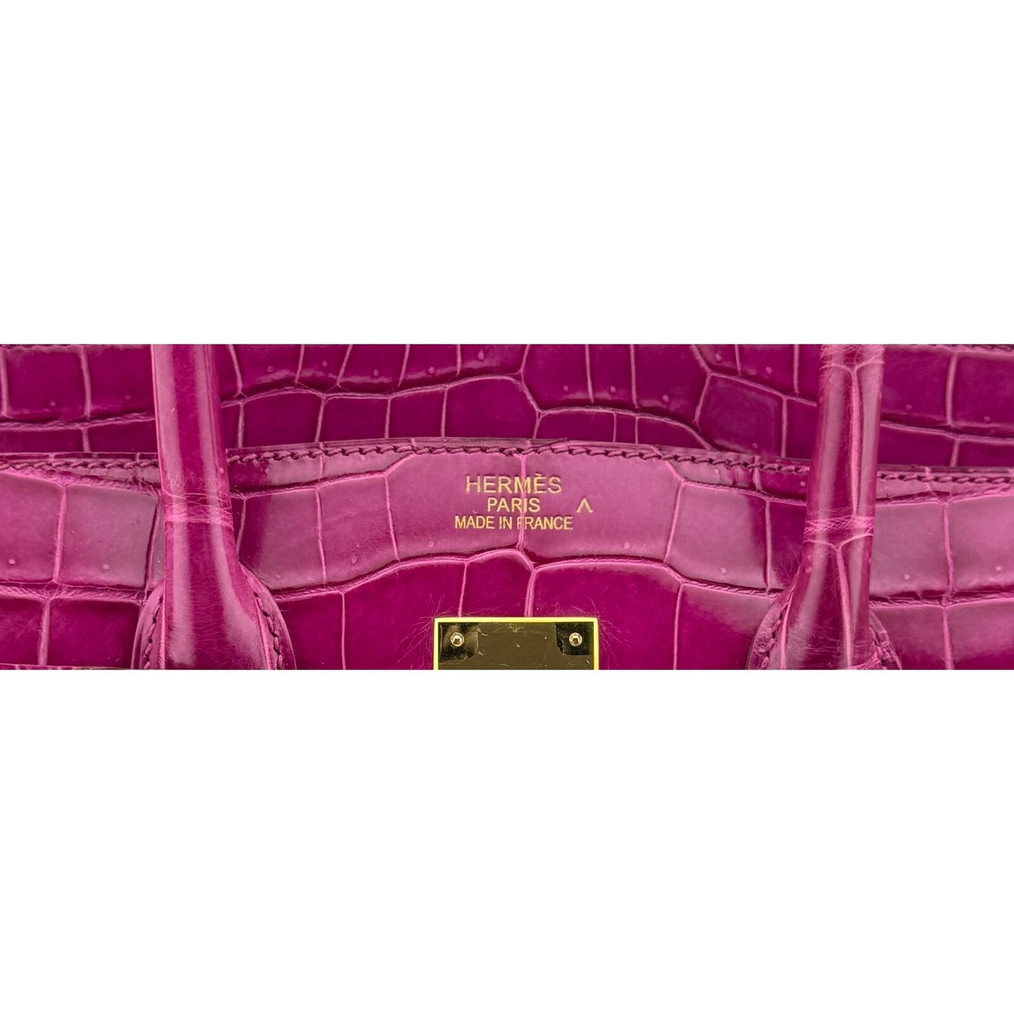 Hermes Birkin 35 Rose Scheherazade Pink Porous Crocodile Gold Hardware