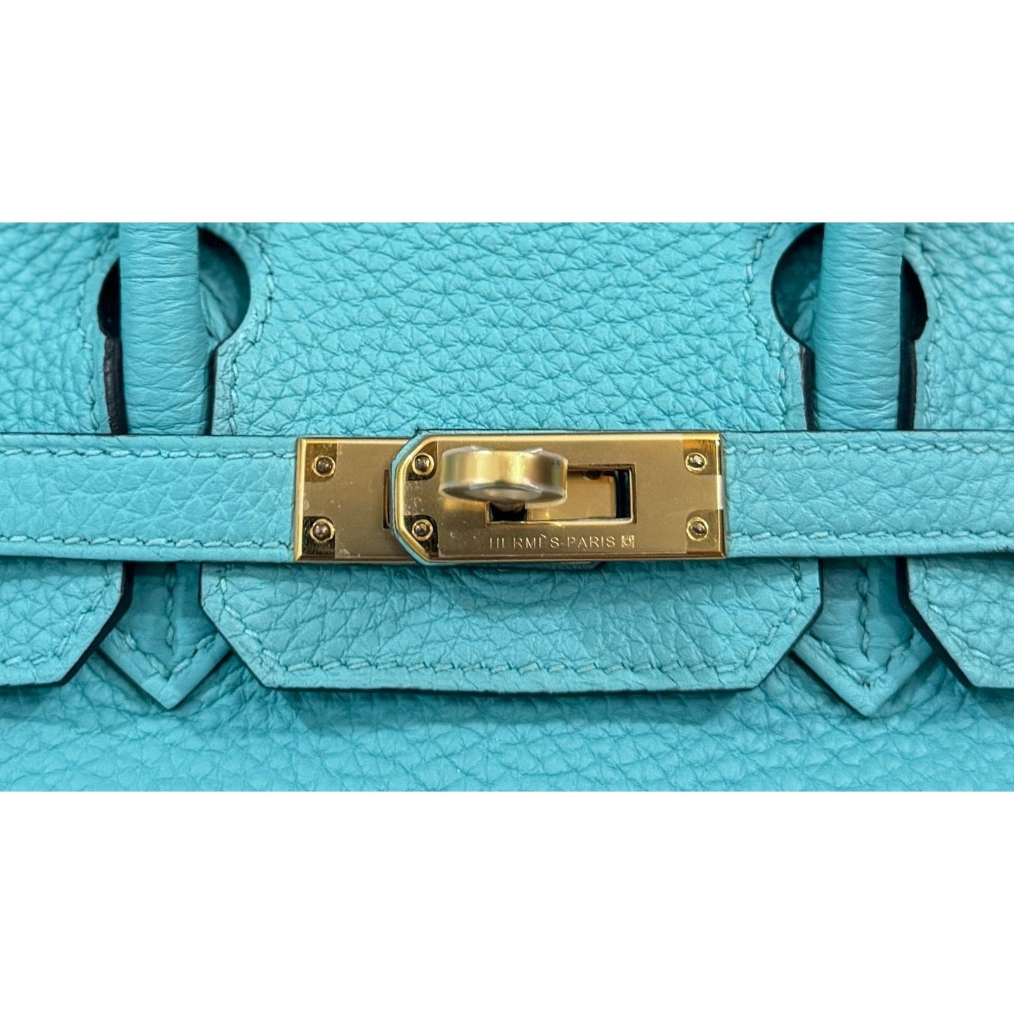 Hermes Birkin 25 Blue Atoll Togo Leather Gold Hardware Rare