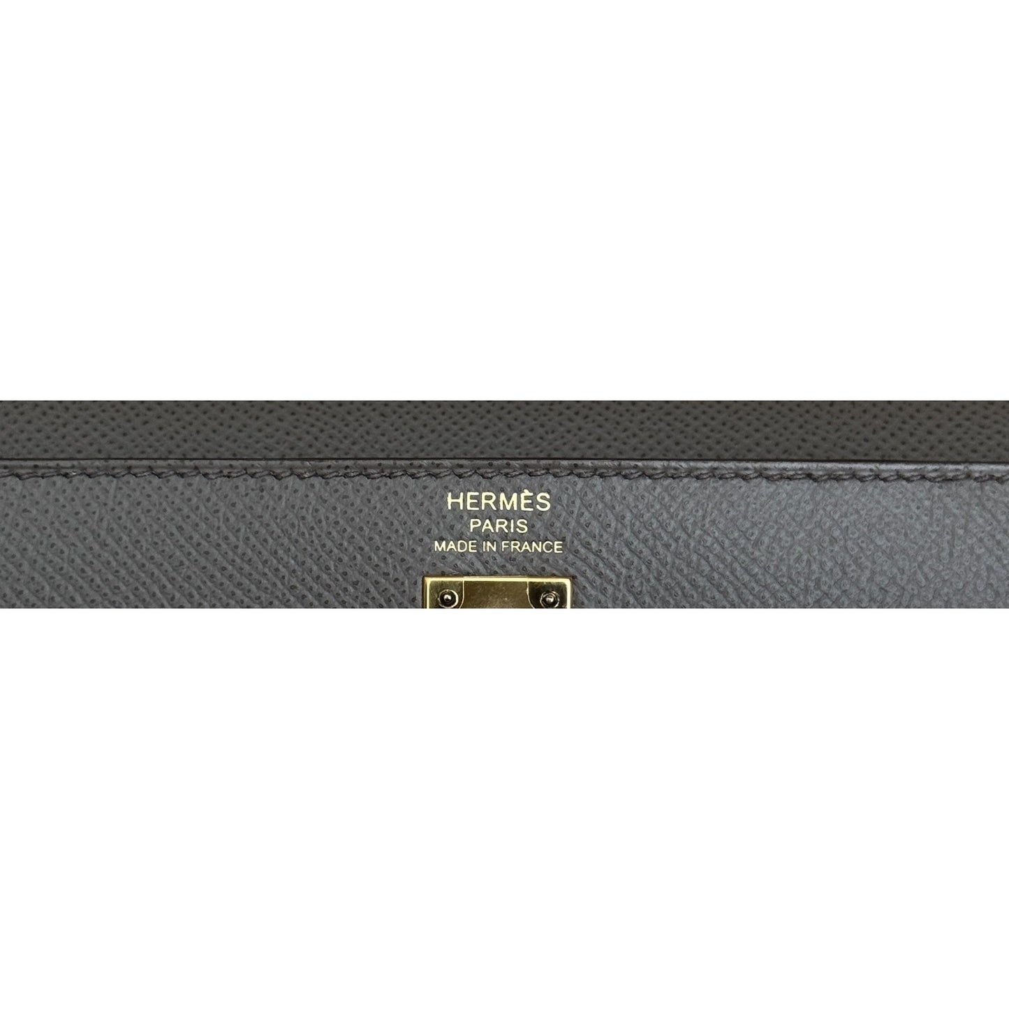 Hermes Kelly 25 Sellier Etain Gray Epsom Leather Gold Hardware