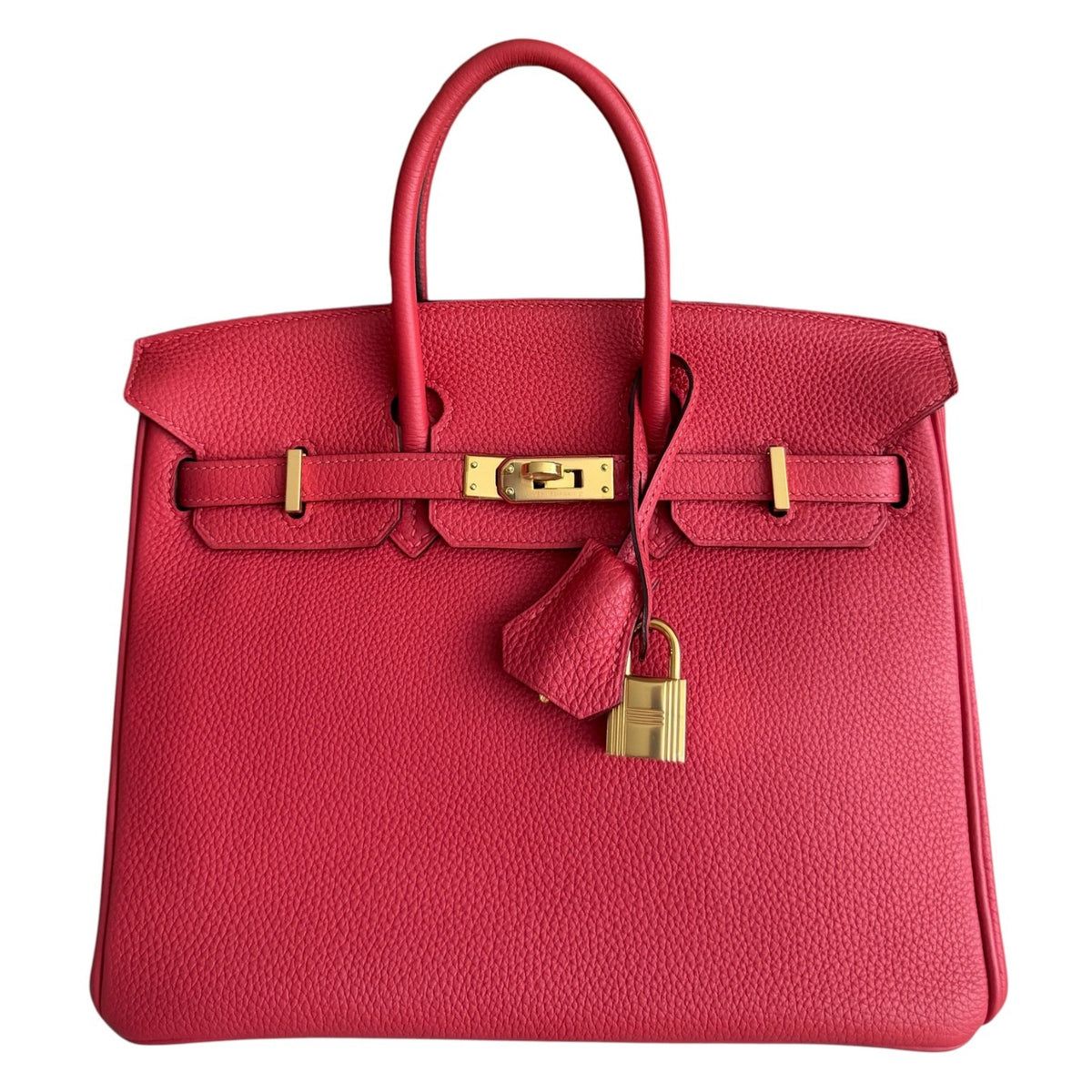Hermes Birkin 25 Rouge Pivoine Red Togo Leather Gold Hardware