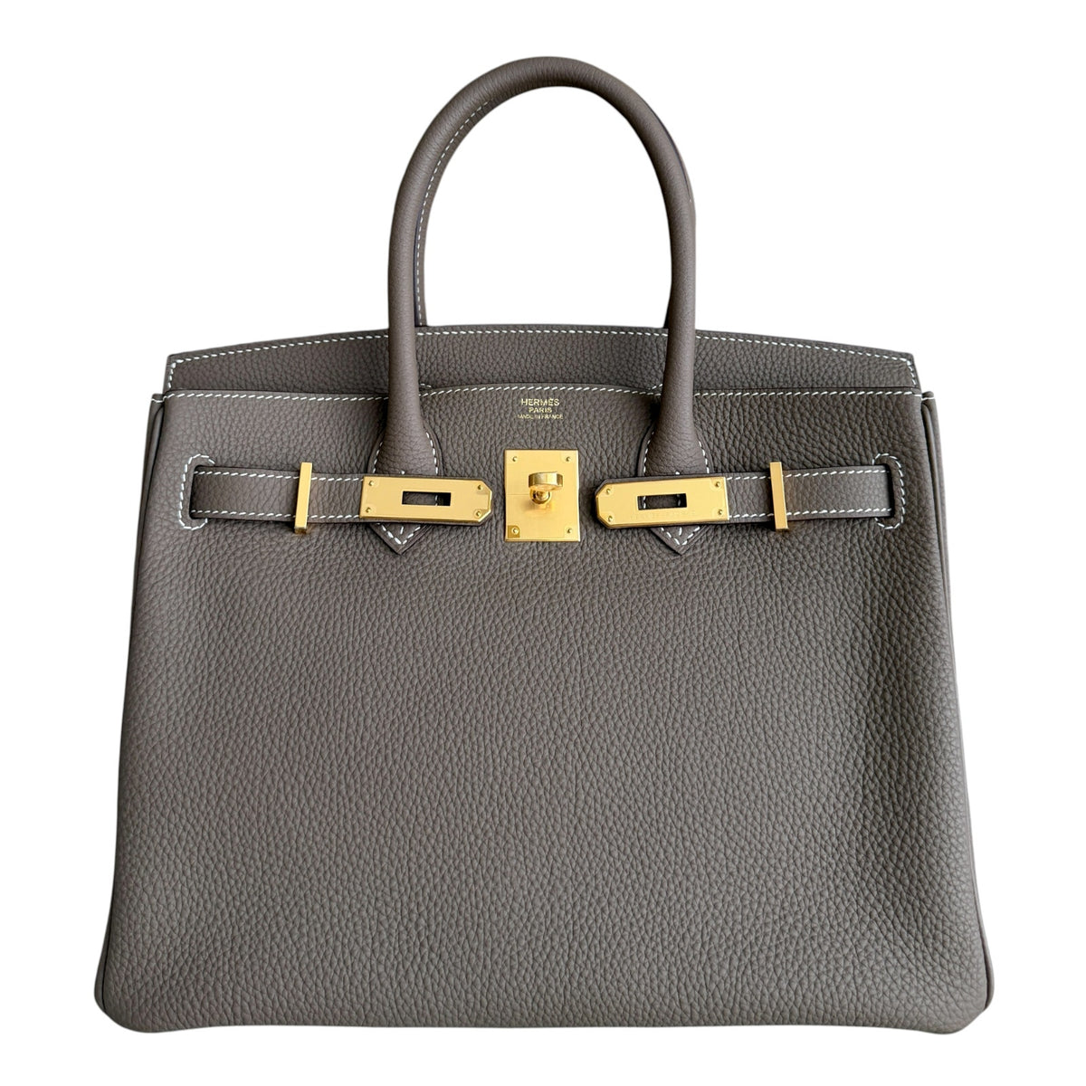 Hermes Birkin 30 Etoupe Gray Togo Leather Gold Hardware