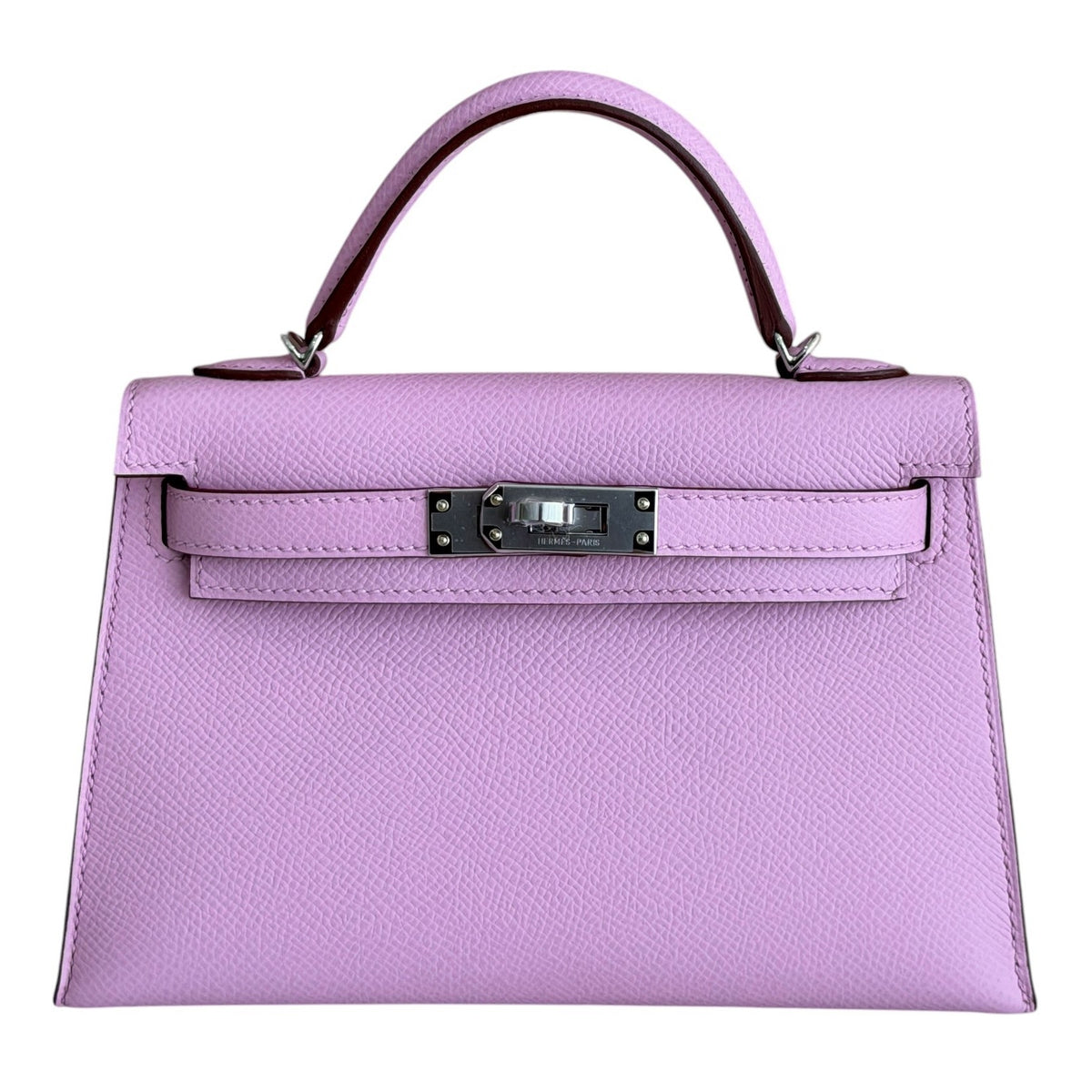 Hermes Kelly Mini 20 Mauve Sylvester Pink Epsom Leather Palladium Hardware