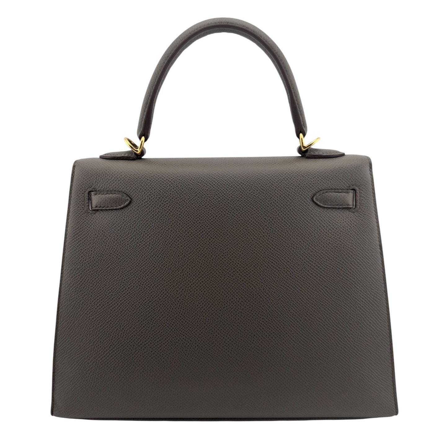 Hermes Kelly 25 Sellier Etain Gray Epsom Leather Gold Hardware