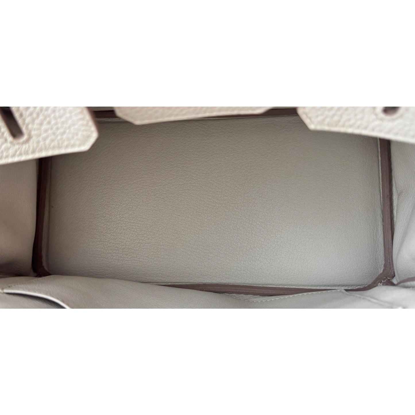 Hermes Birkin 25 Beton Beige Cream Togo Leather Rose Gold Hardware