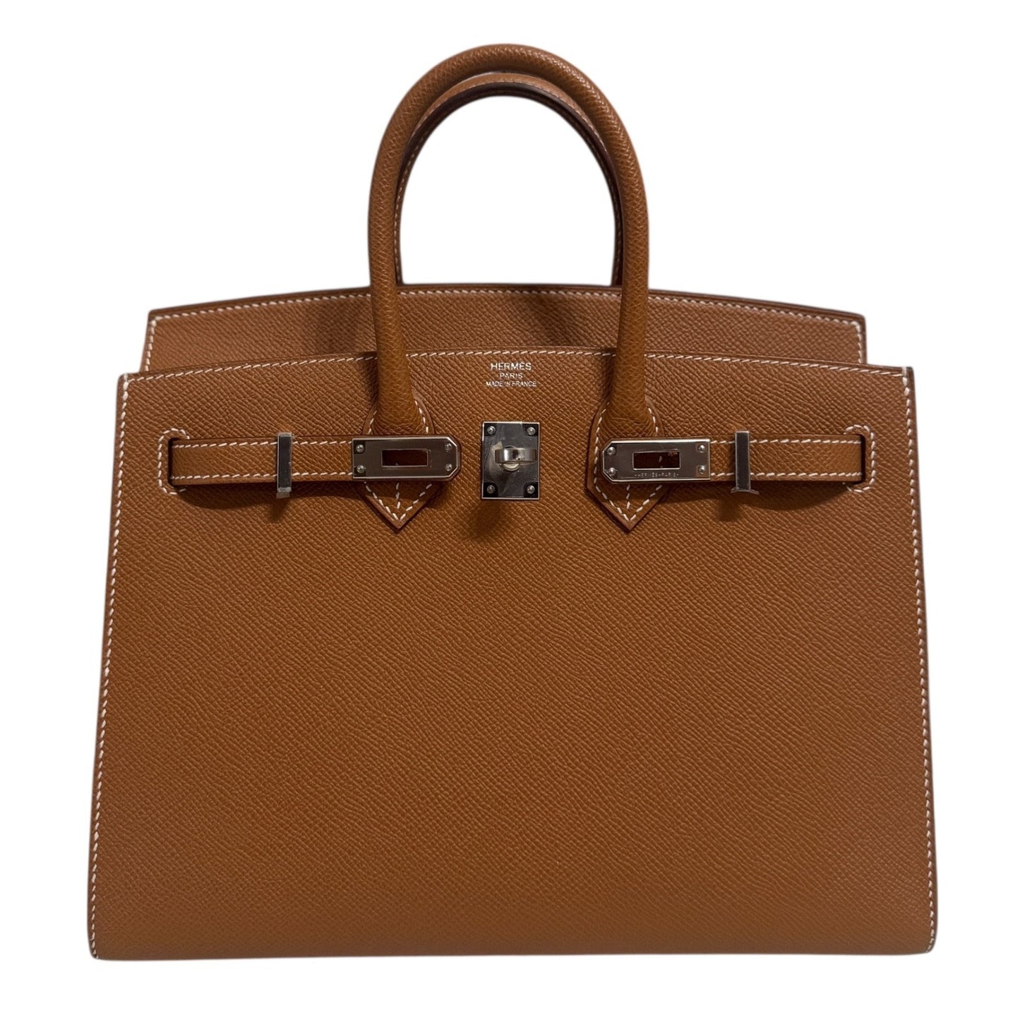 Hermes Birkin 25 Sellier Gold Tan Epsom Leather Palladium Hardware