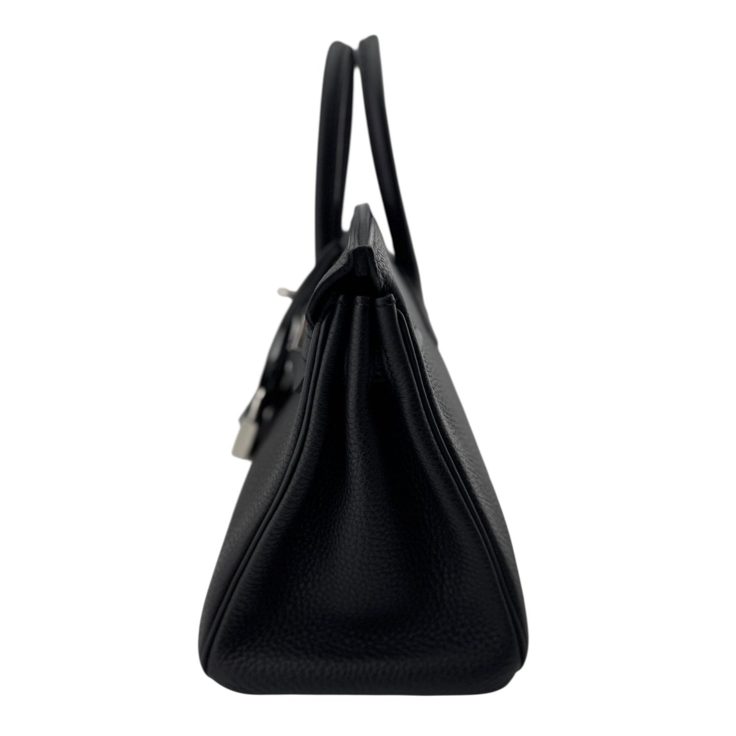 Hermes Birkin 25 Black Noir Togo Leather Palladium Hardware Handbag